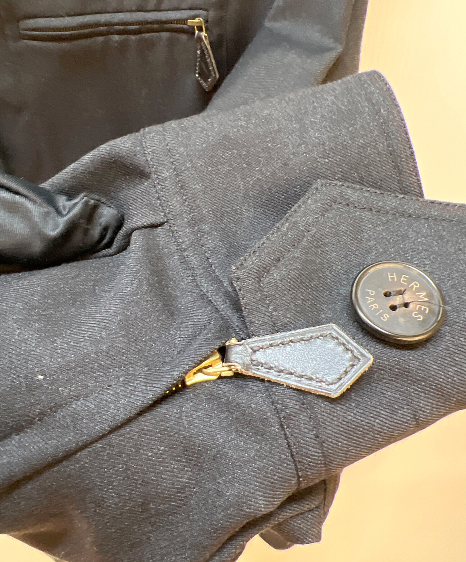 中古・古着通販】HERMES (エルメス) シャツジャケット ブラック サイズ