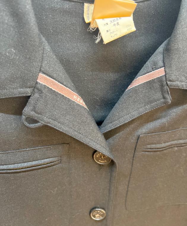 HERMES エルメス　ジャケット　42 中古・古着通販】HERMES (エルメス) シャツジャケット ブラック サイズ