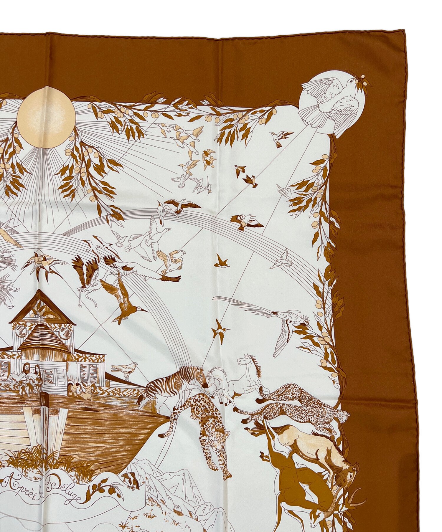 中古・古着通販】HERMES (エルメス) シルクスカーフ ブラウン