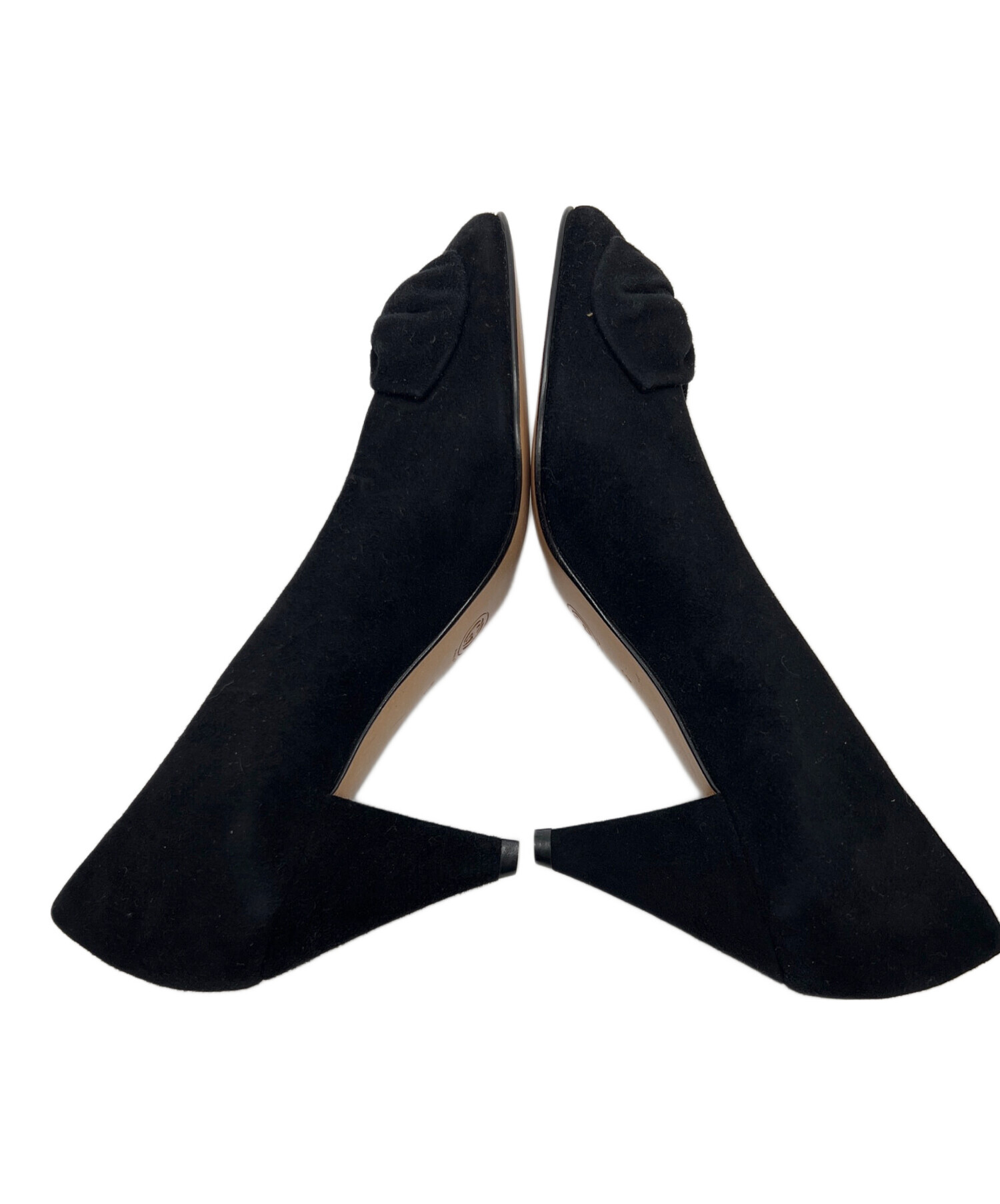 中古・古着通販】GUCCI (グッチ) スウェードパンプス ブラック サイズ