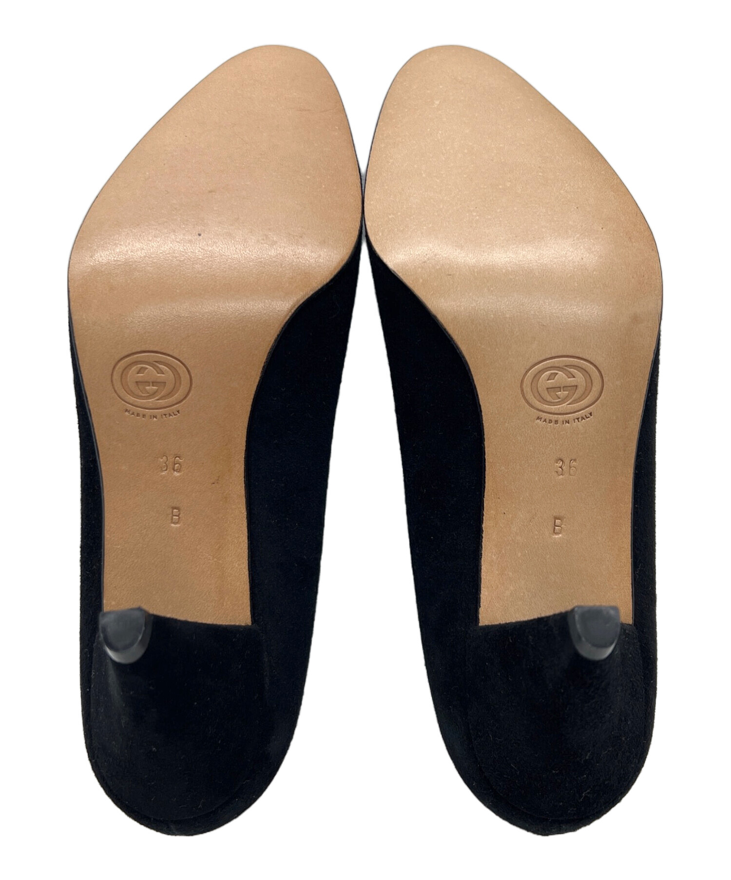 中古・古着通販】GUCCI (グッチ) スウェードパンプス ブラック サイズ