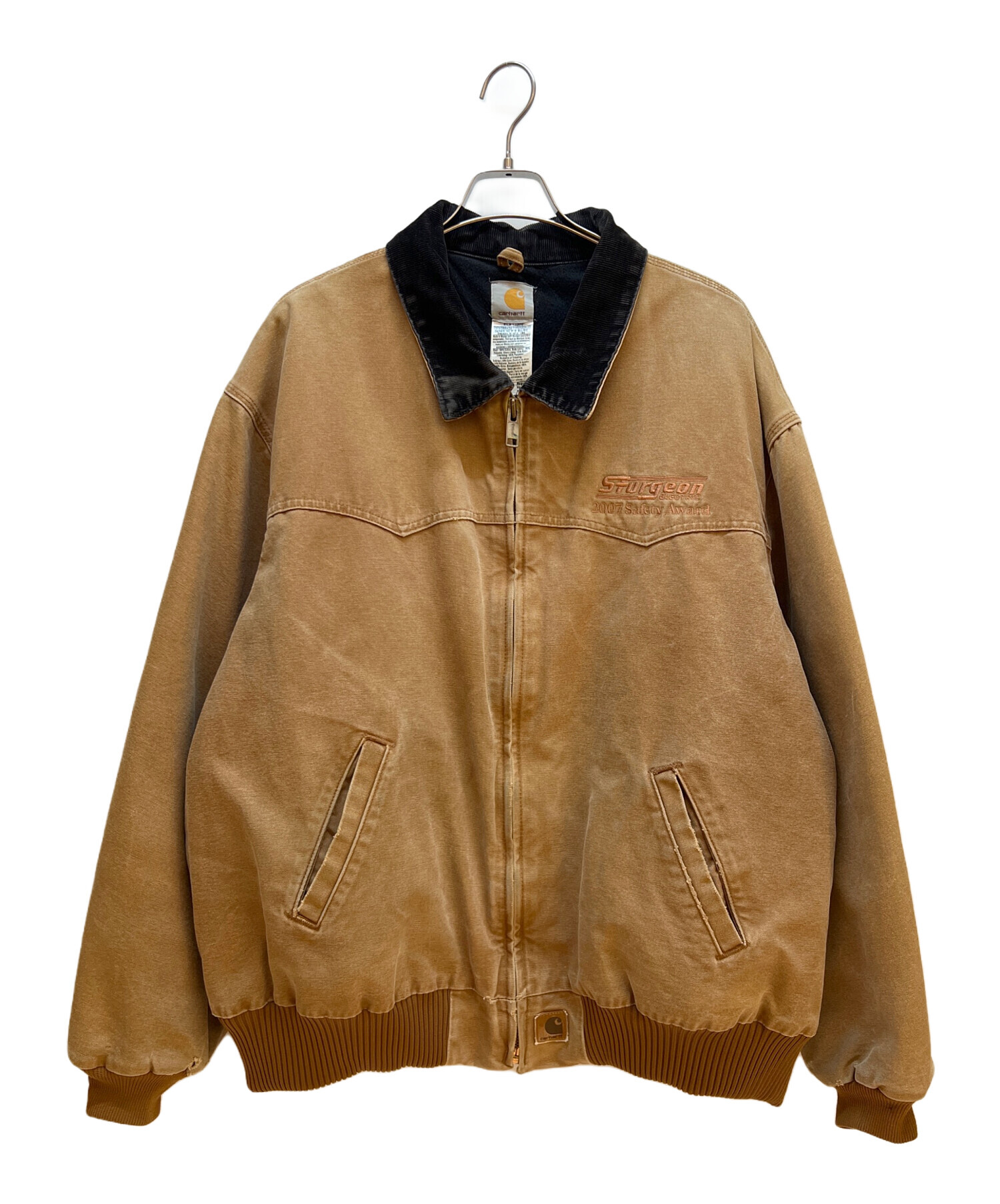 中古・古着通販】CarHartt (カーハート) ブルゾン ブラウン×ブラック