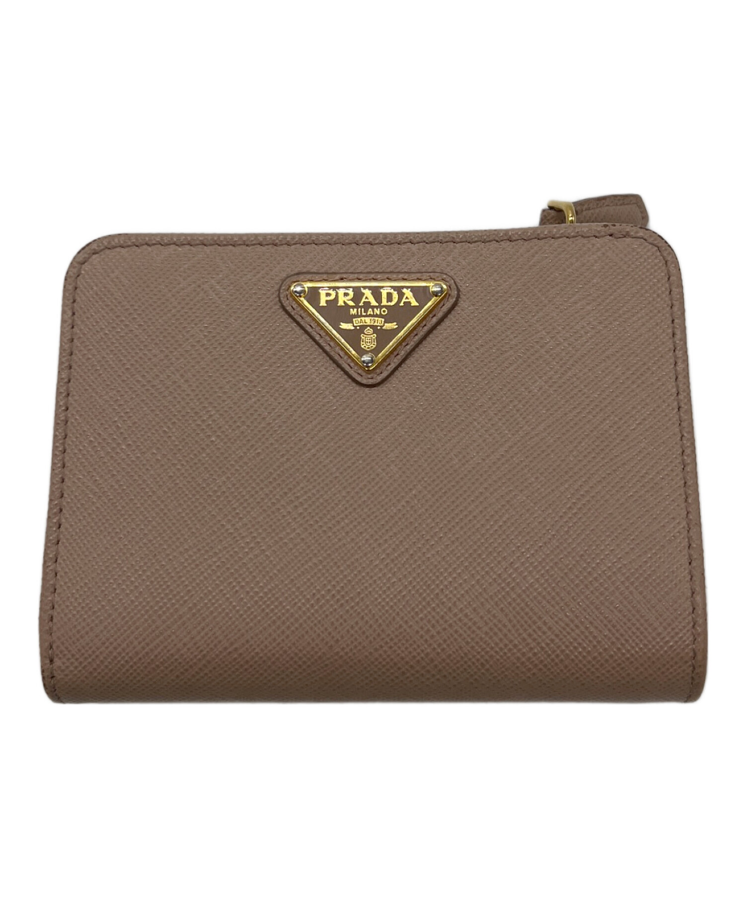 prada 二つ折り財布 ベージュ 【公式通販】