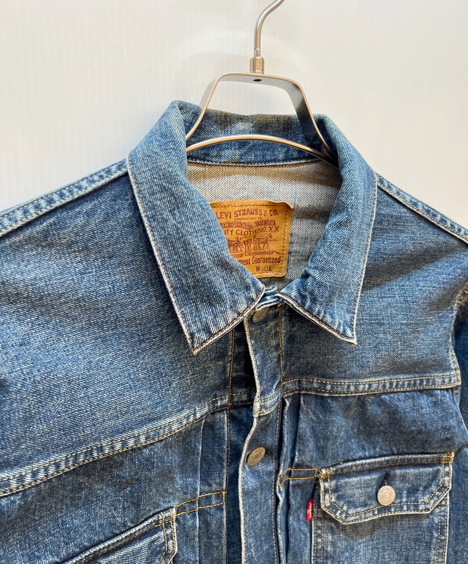 中古・古着通販】LEVI'S (リーバイス) デニムジャケット ブルー サイズ