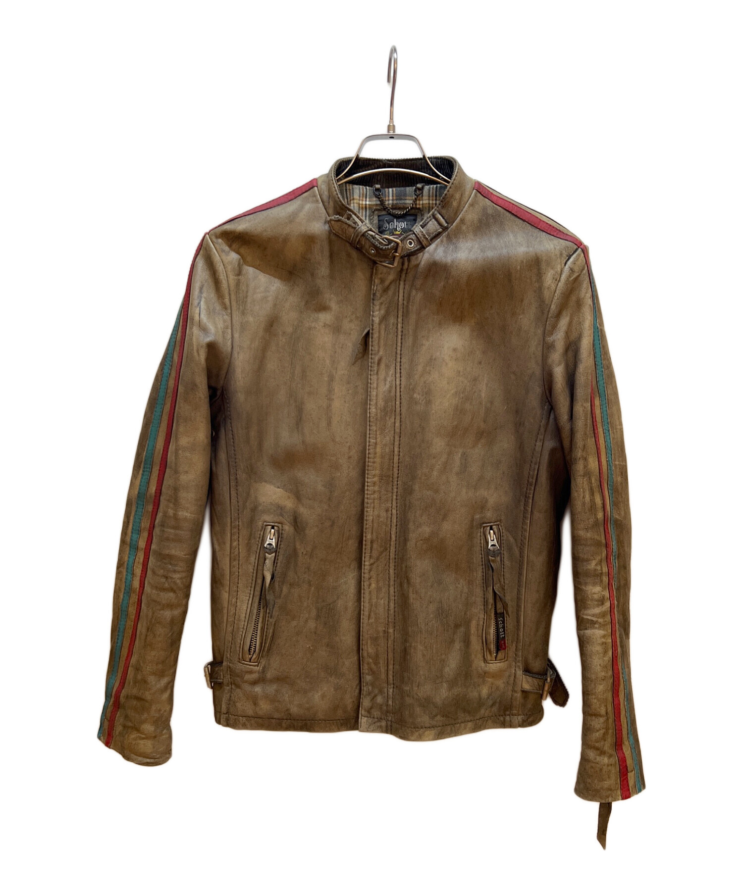 中古・古着通販】Schott (ショット) レザージャケット ブラウン サイズ 