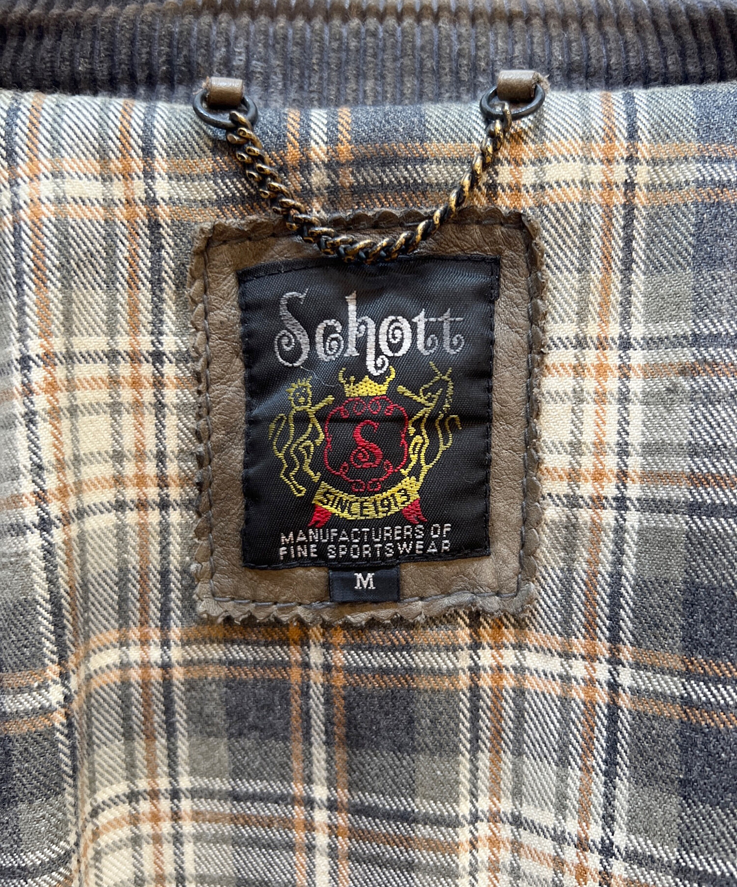 中古・古着通販】Schott (ショット) レザージャケット ブラウン サイズ 