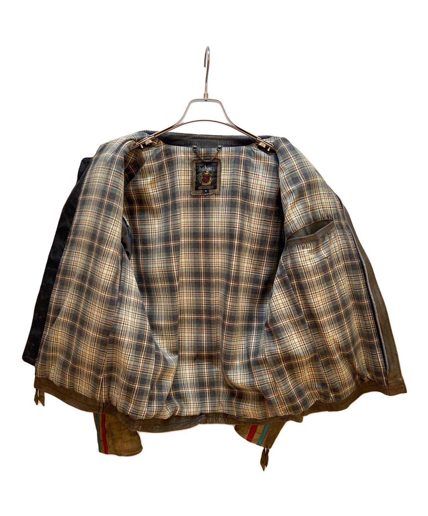 中古・古着通販】Schott (ショット) レザージャケット ブラウン サイズ 