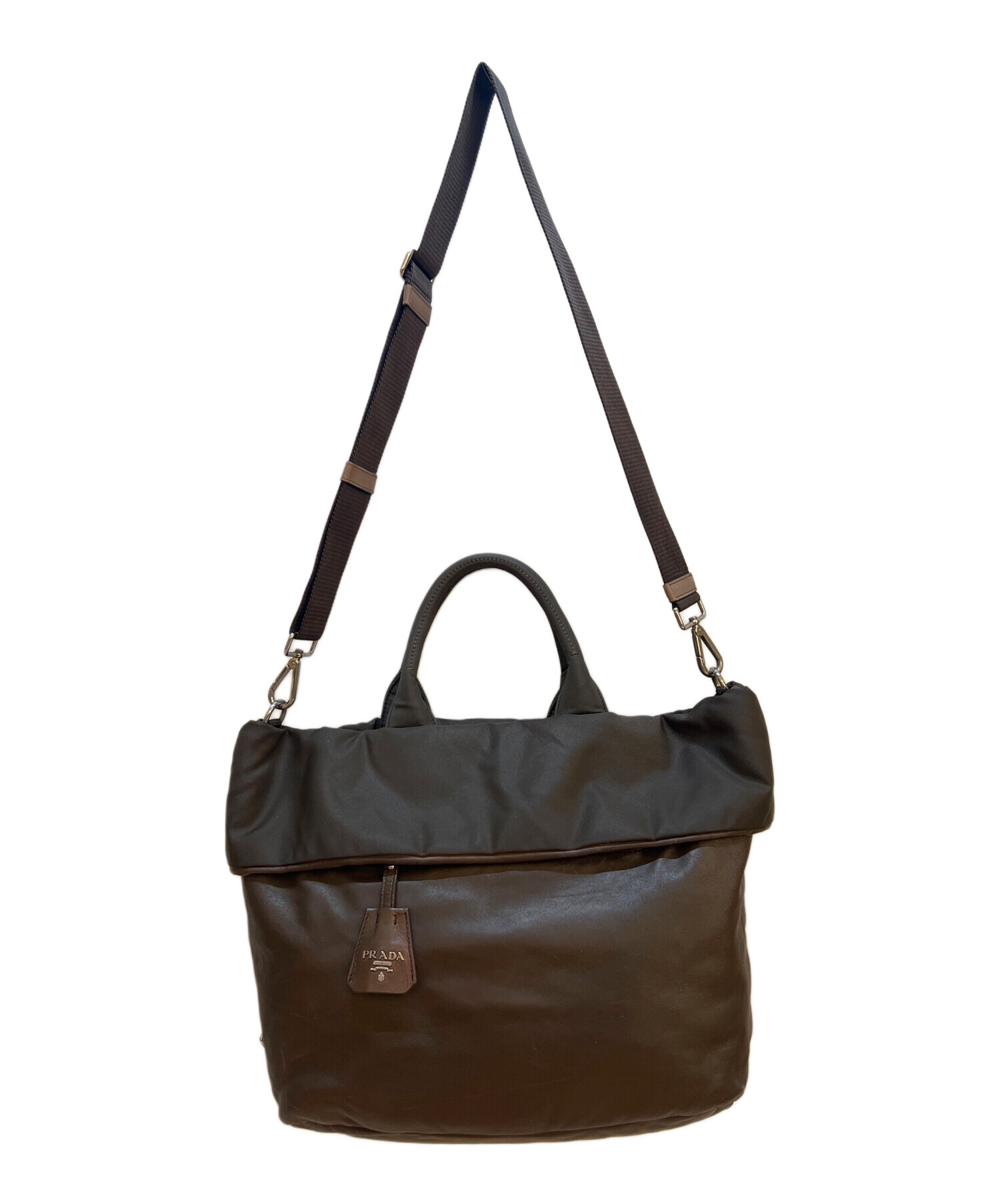 中古・古着通販】PRADA (プラダ) ハンドバッグ ブラウン｜ブランド