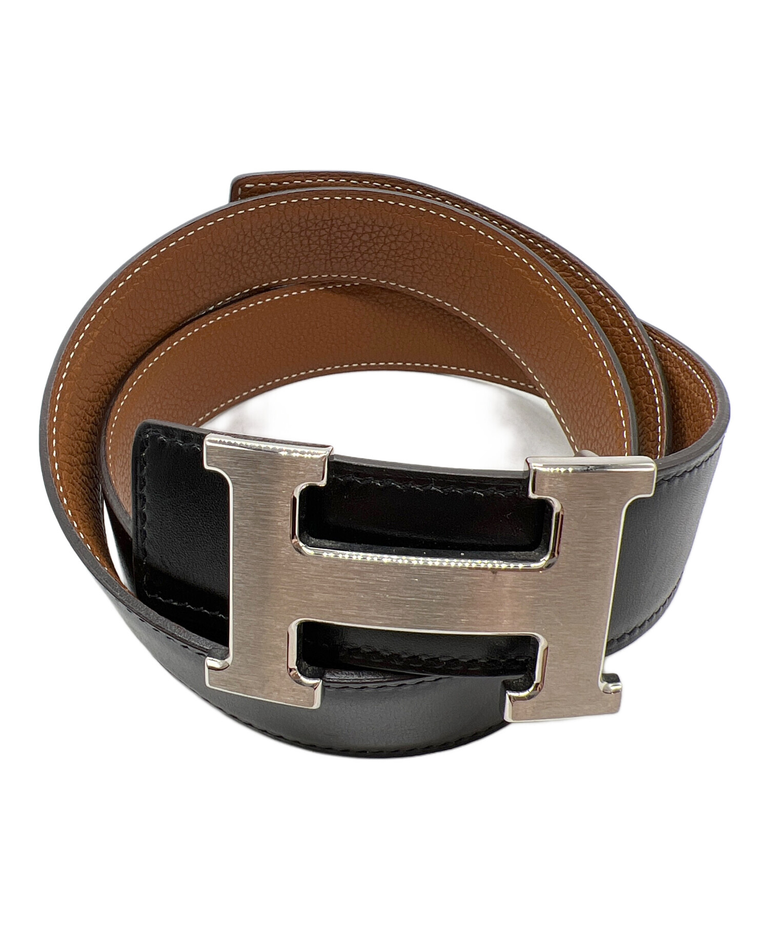 中古・古着通販】HERMES (エルメス) レザーベルト ブラック｜ブランド