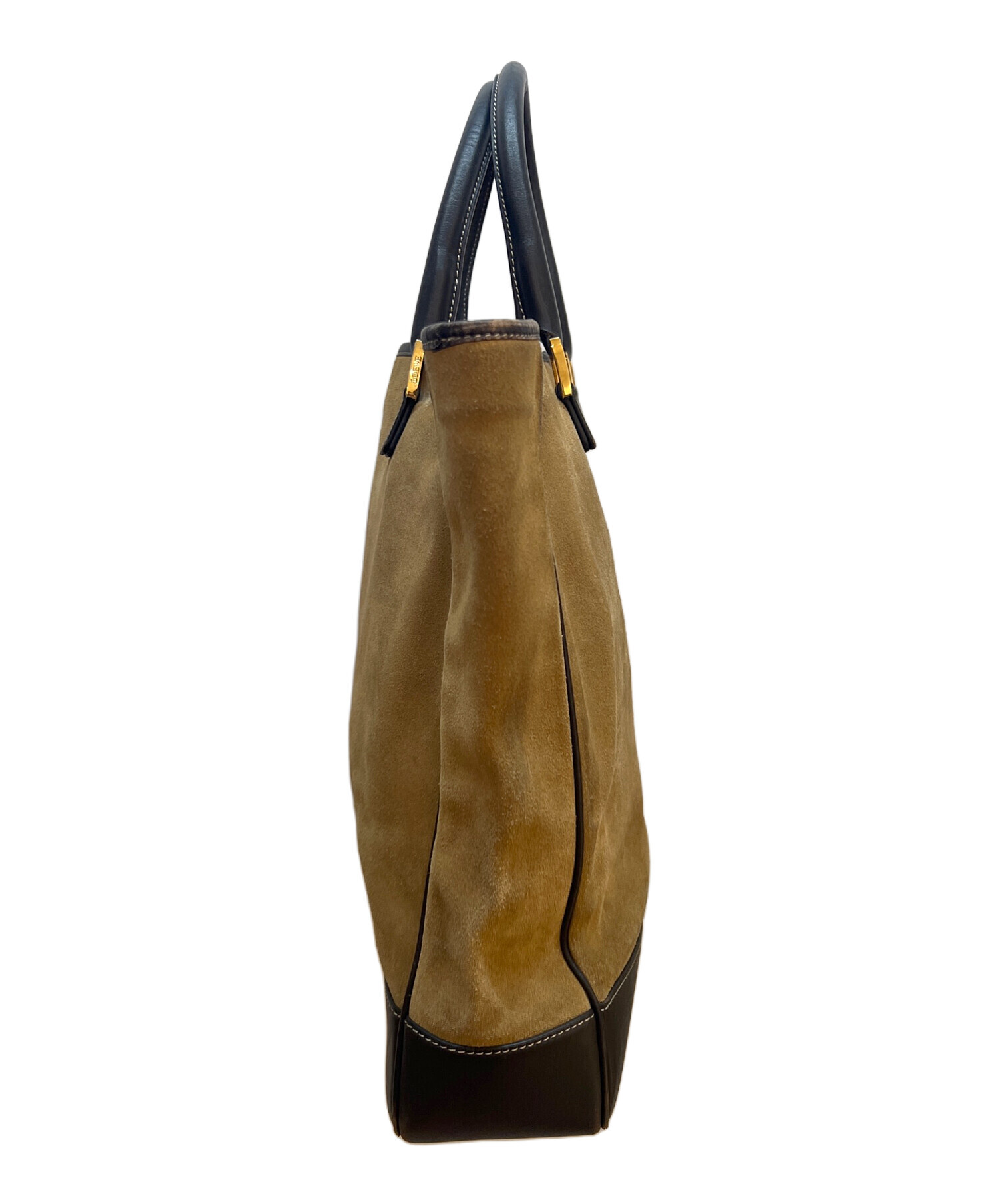 レア　ロエベ　トート バッグ　アナグラム　スエード　ゴールド金具 中古・古着通販】LOEWE (ロエベ) トートバッグ/アナグラム ベージュ