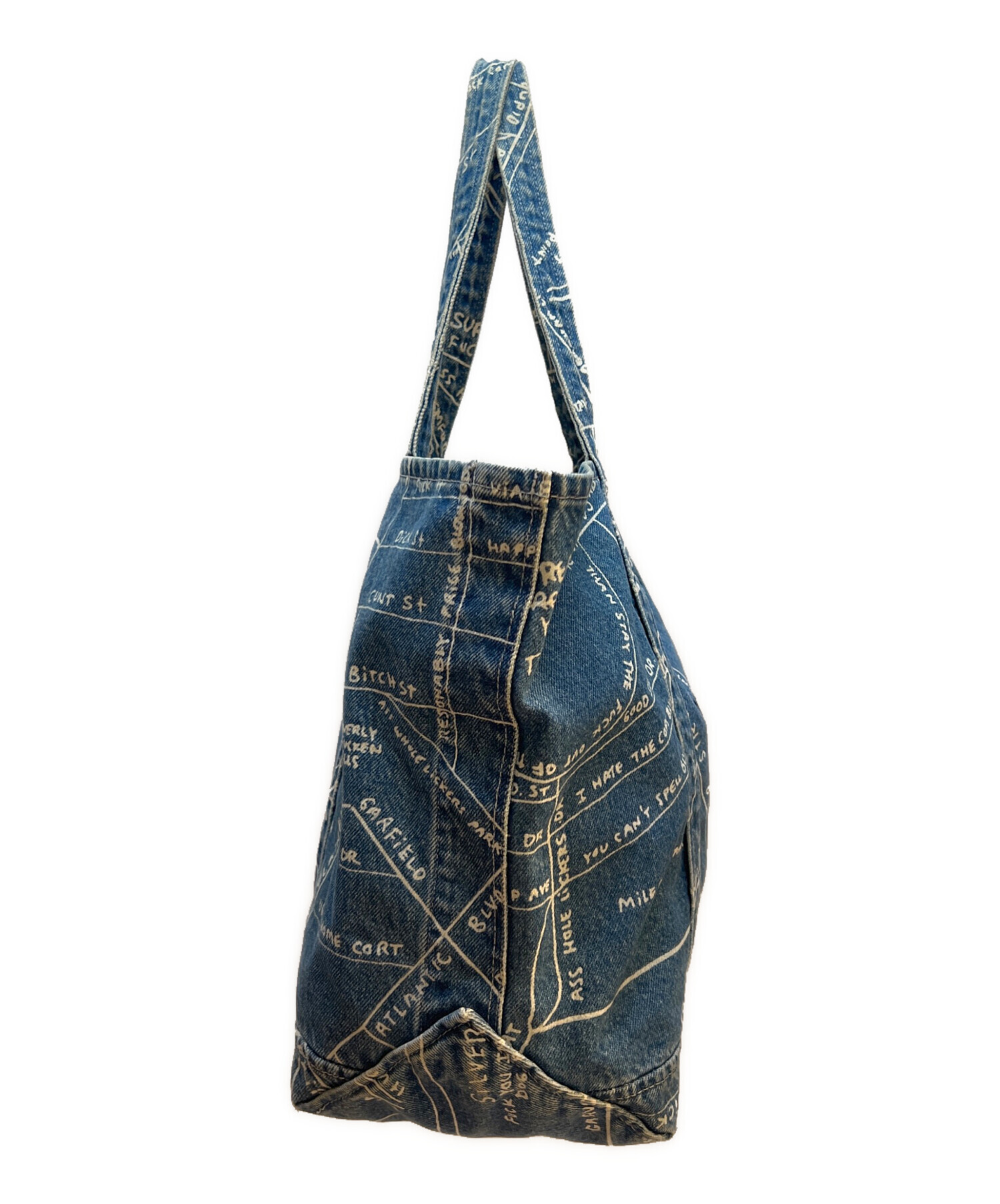 SUPREME シュプリーム 18SS Skull Pile Denim Tote スカルパイルデニム
