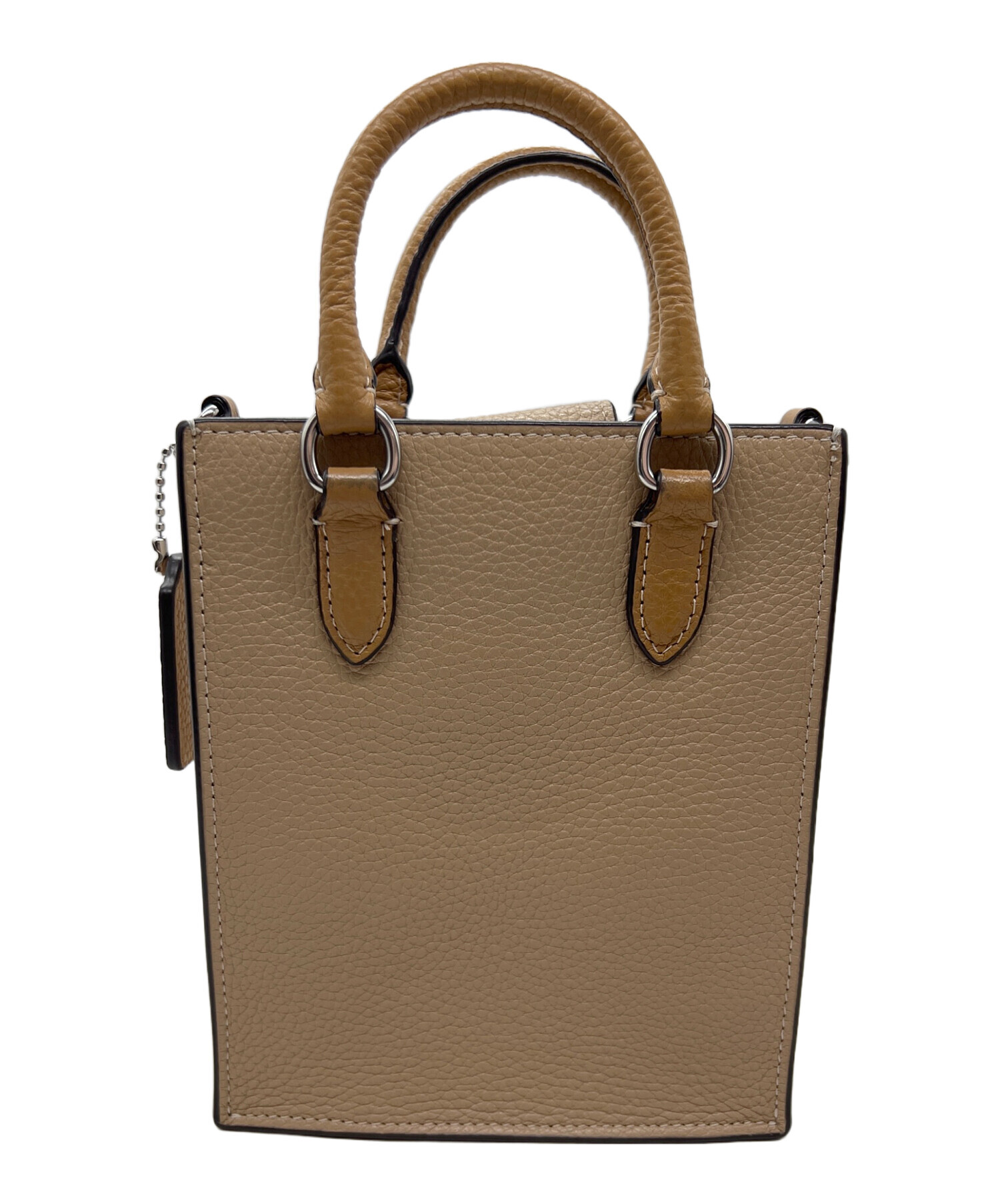中古・古着通販】COACH (コーチ) 2WAYバッグ ブラウン×アイボリー 