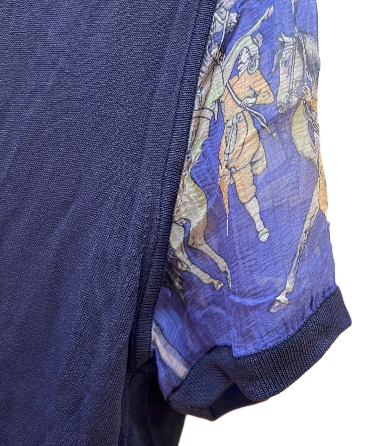 HERMES エルメス Tシャツ・カットソー XS 青 【古着】【中古】 HERMES（エルメス）Tシャツ・カットソー 青 サイズ:XS メンズ