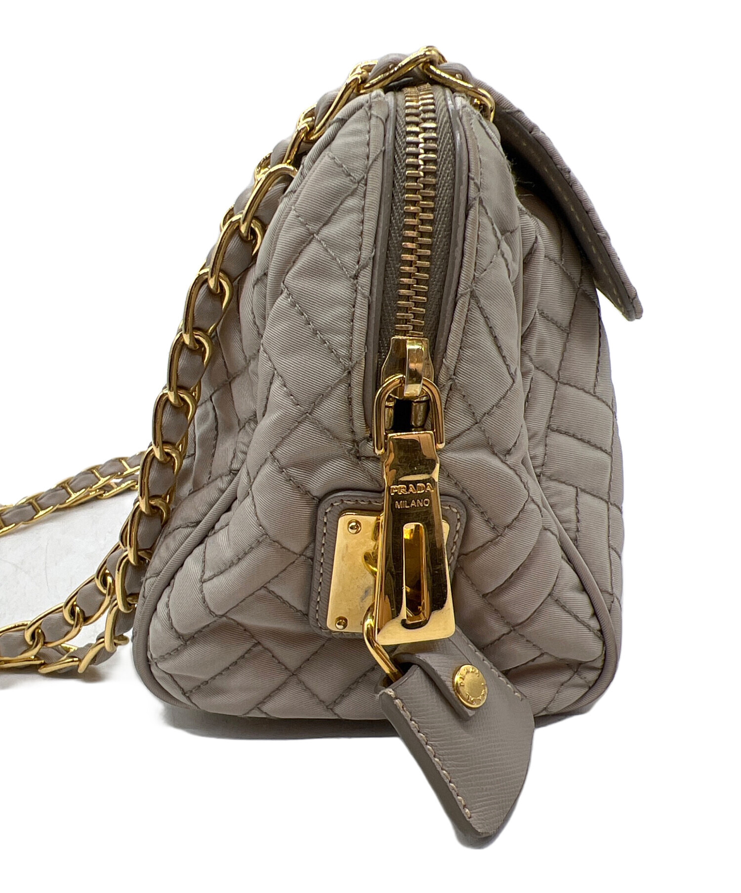 中古・古着通販】PRADA (プラダ) キルティングチェーンショルダー