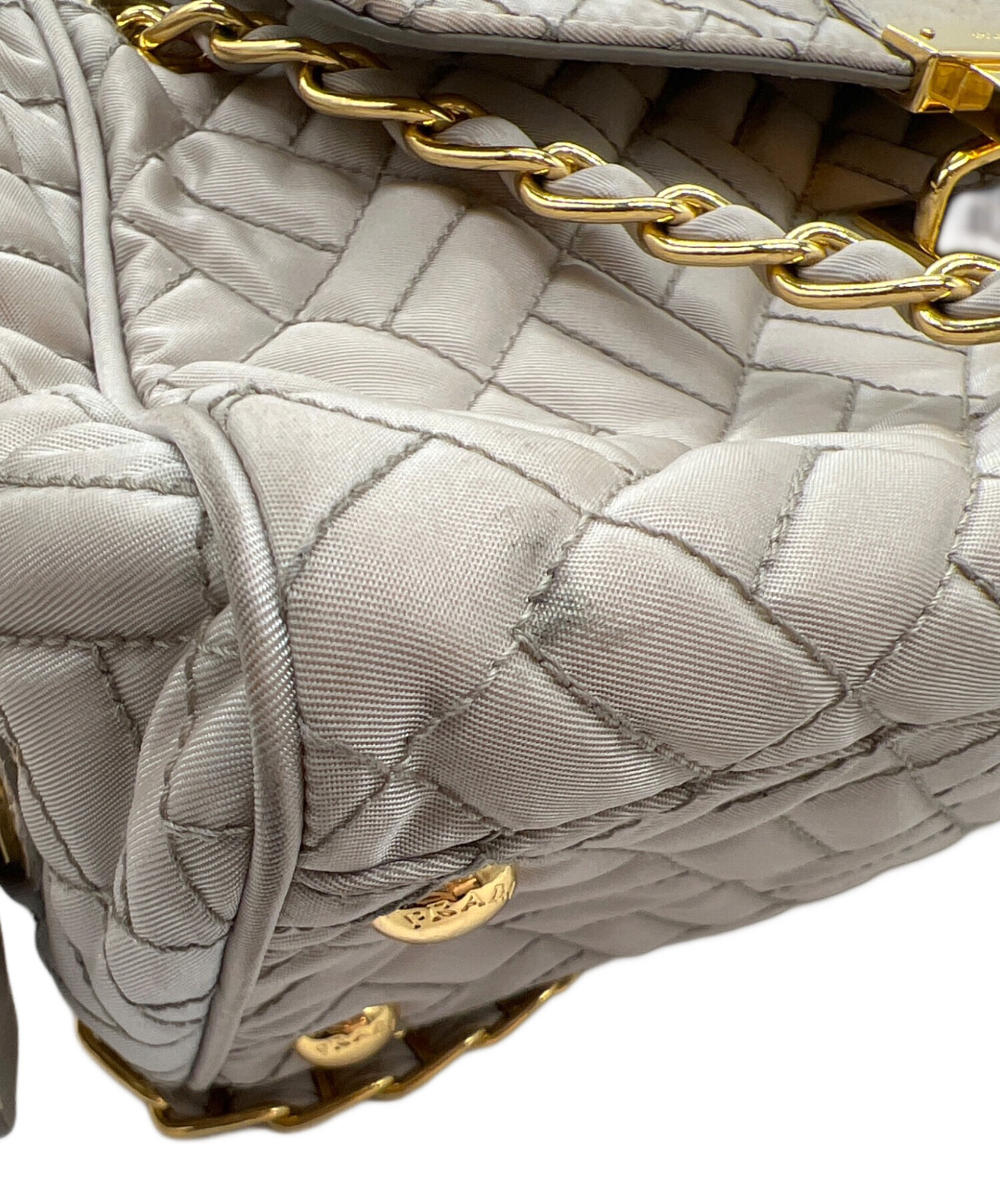中古・古着通販】PRADA (プラダ) キルティングチェーンショルダー