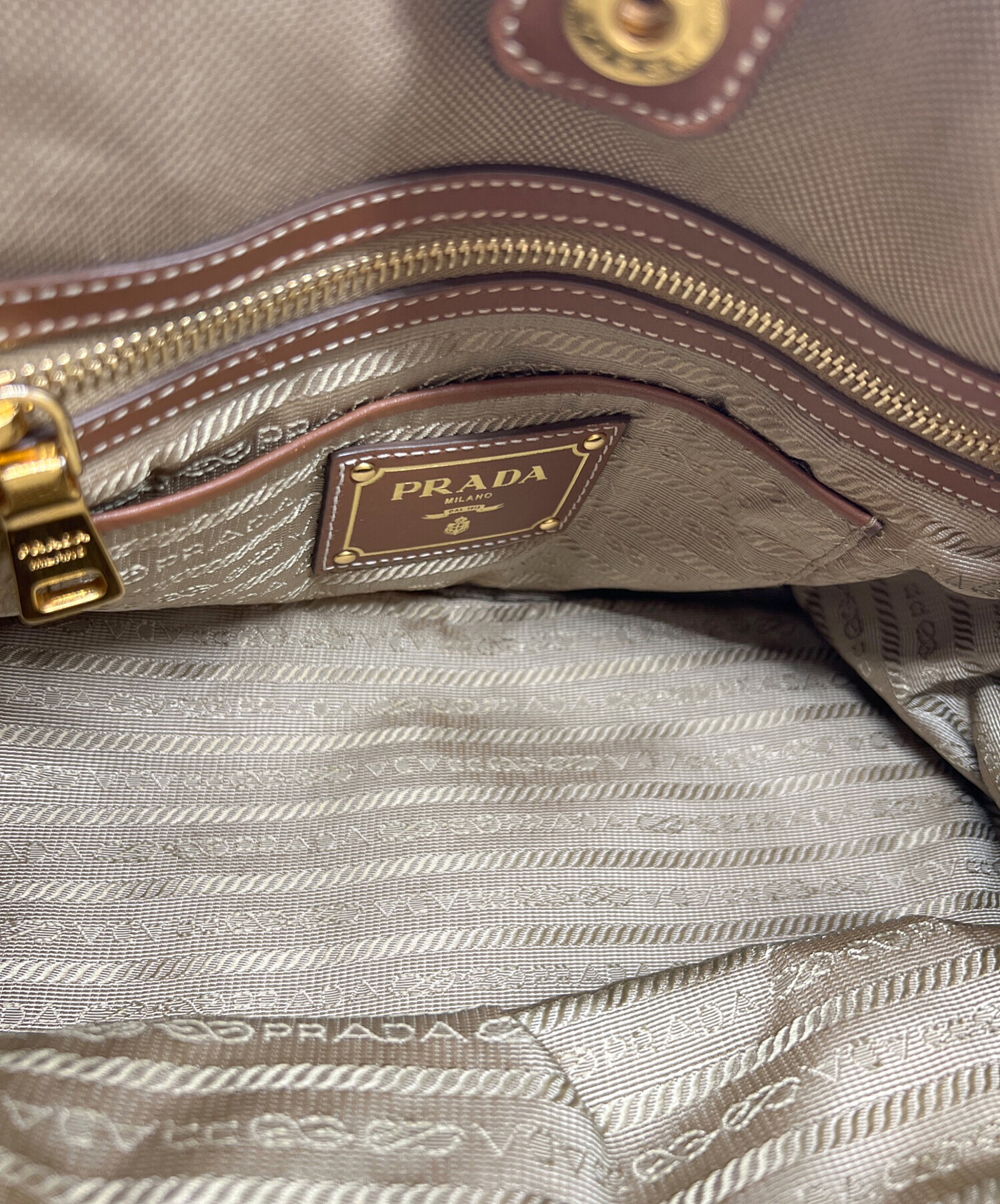 中古・古着通販】PRADA (プラダ) 2WAYショルダーバッグ ベージュ