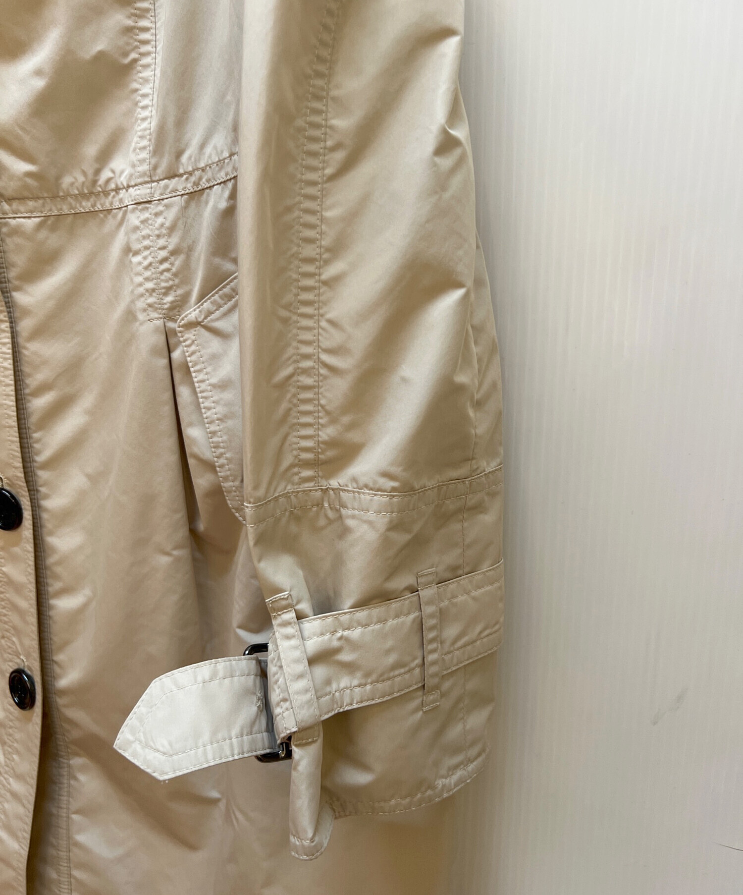 バーバリーロンドン　イタリア製生地使用　ポリエステルライトコート　ベージュ　38 中古・古着通販】BURBERRY LONDON (バーバリーロンドン) コート