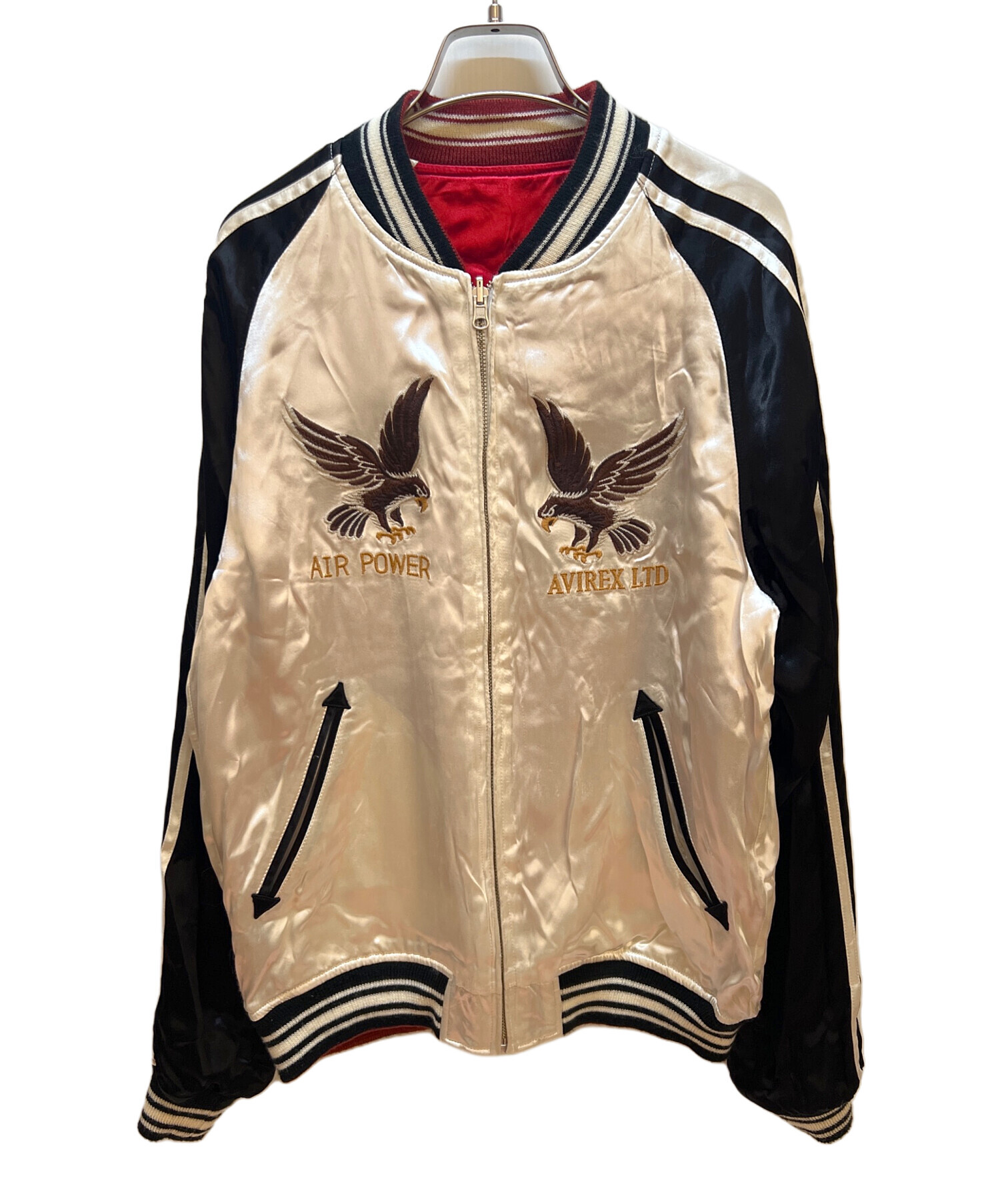 中古・古着通販】AVIREX (アヴィレックス) スカジャン レッド×ホワイト