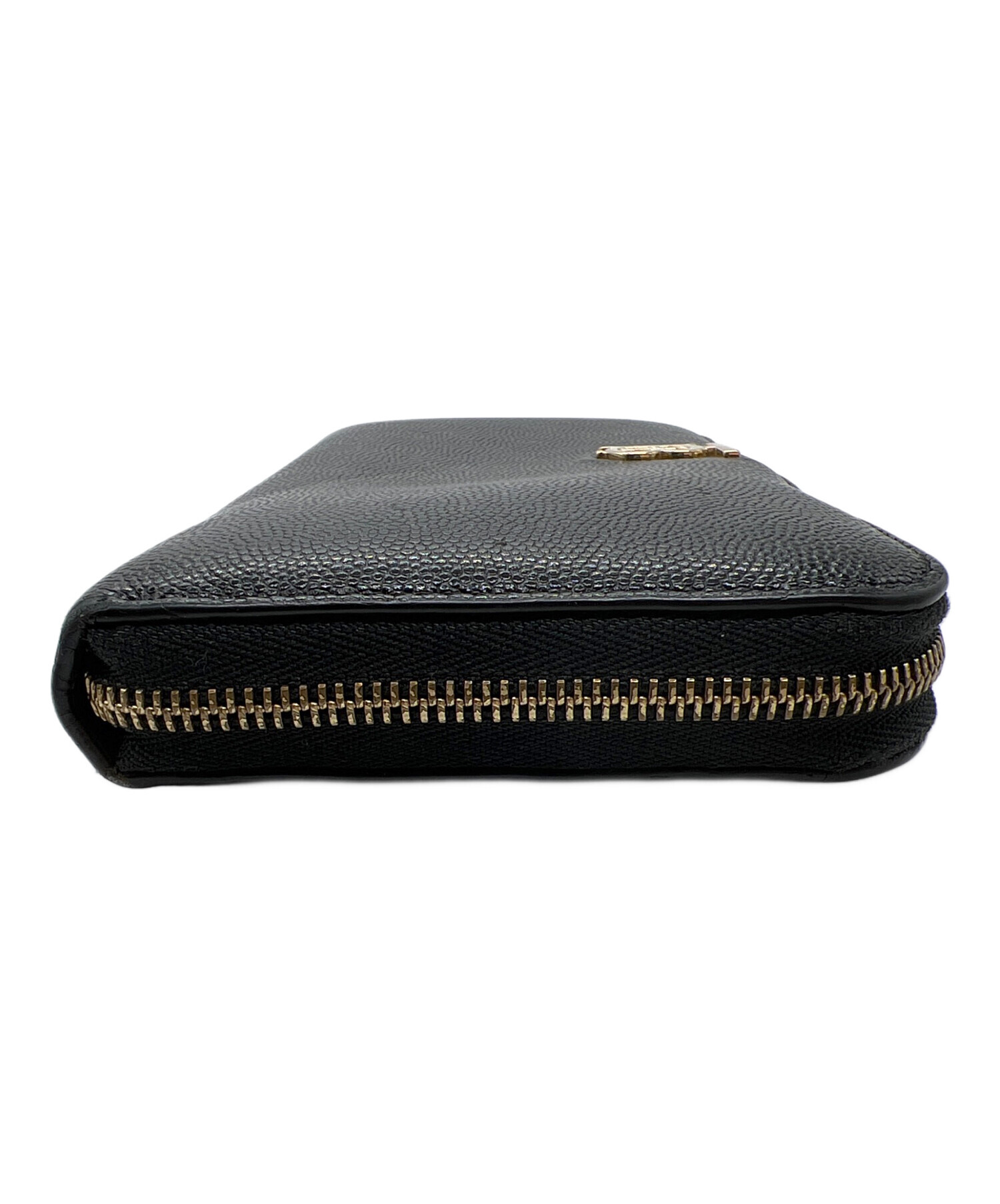 BURBERRY バーバリー 財布・ケース  黒 【古着】【中古】【送料無料】 中古・古着通販】BURBERRY (バーバリー) 型押し3つ折り財布 ブラック