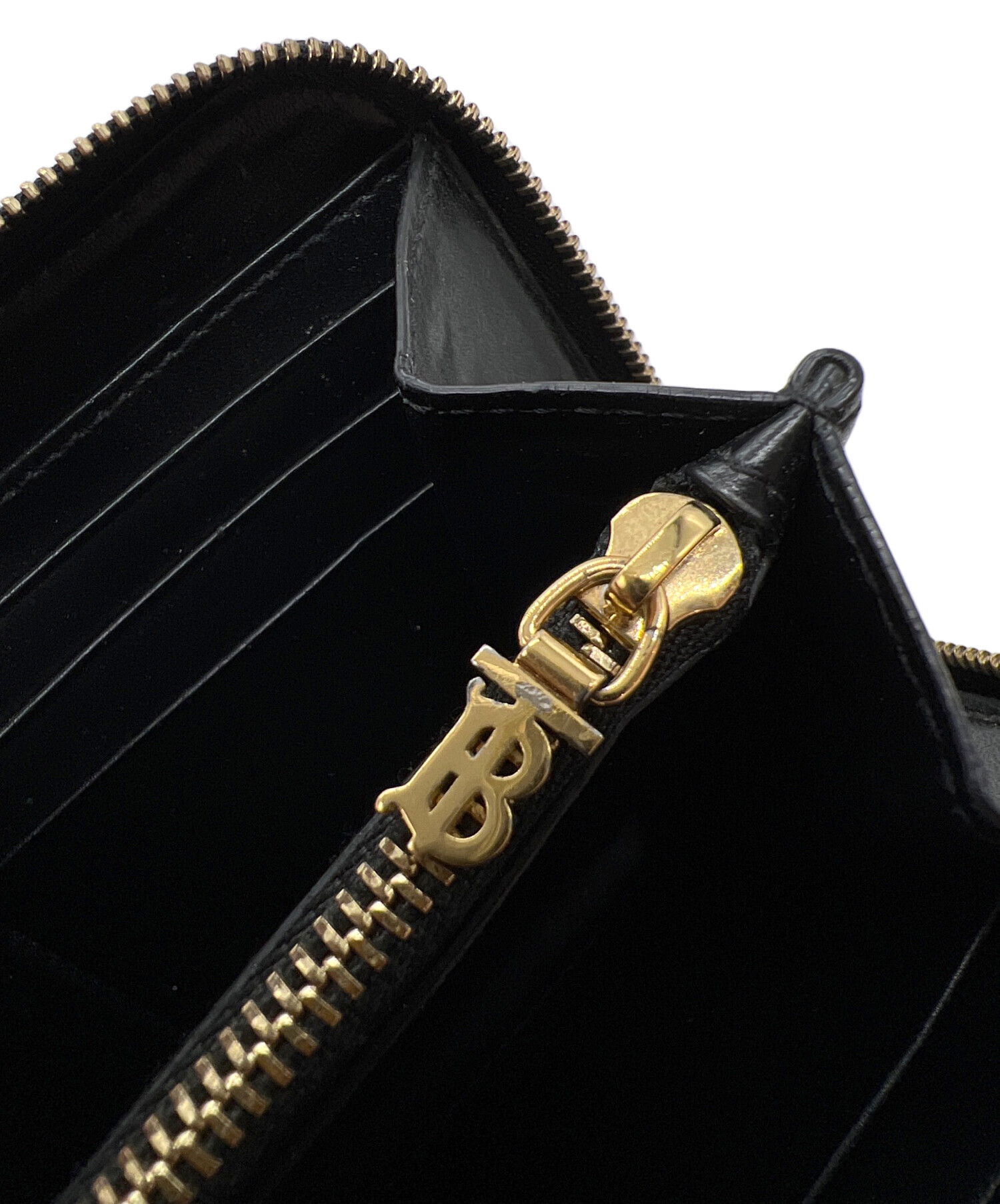 中古・古着通販】BURBERRY (バーバリー) 長財布/TBロゴ ブラック
