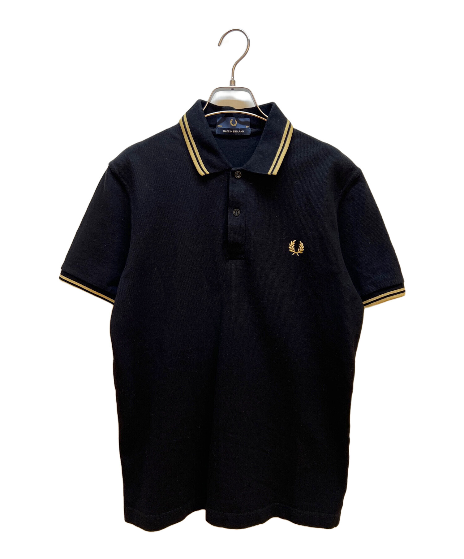 未使用　FRED PERRY フレッドペリー ポロシャツ 黒　刺繍　38 中古・古着通販】FRED PERRY (フレッドペリー) ポロシャツ ブラック