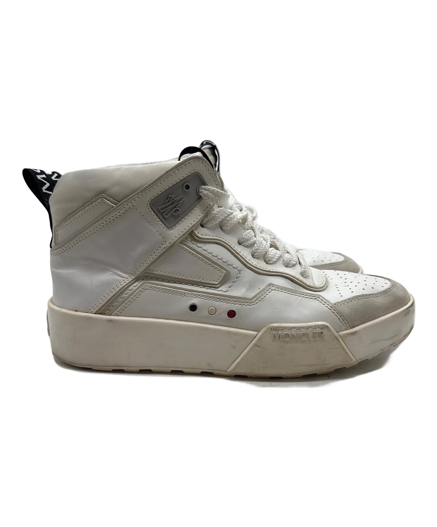 モンクレールスニーカー 中古・古着通販】MONCLER (モンクレール) スニーカー ホワイト サイズ