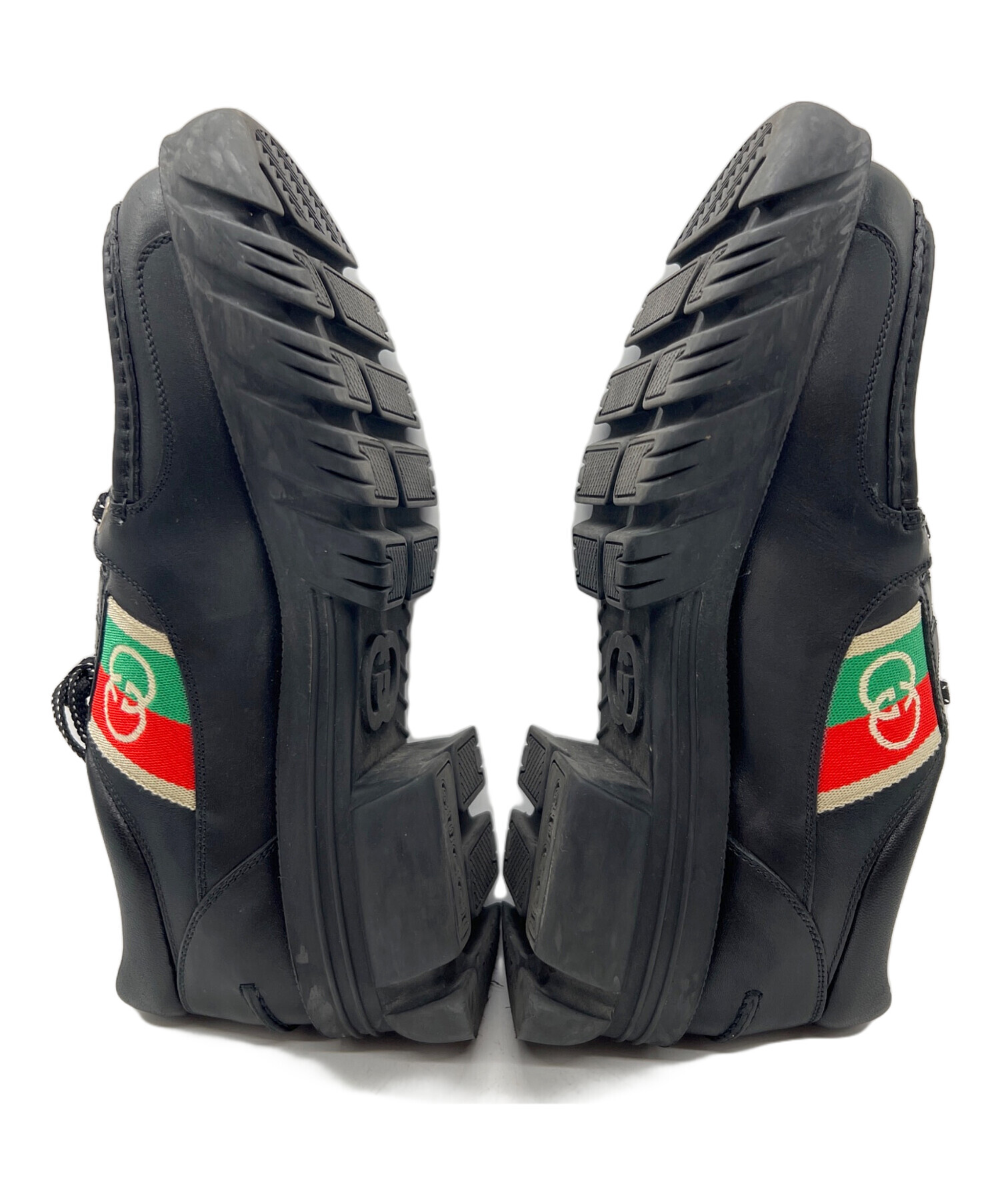 中古・古着通販】GUCCI (グッチ) レザーシューズ ブラック サイズ:6 