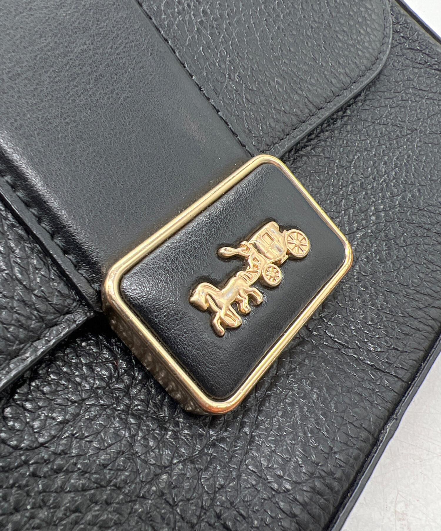 中古・古着通販】COACH (コーチ) チェーンショルダーバッグ ブラック