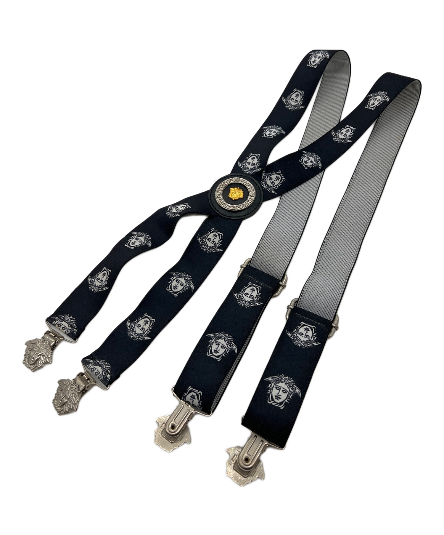 値下げしました【美品】versace vintage ヴェルサーチ サスペンダー 中古・古着通販】VERSACE (ヴェルサーチェ) サスペンダー ブラック