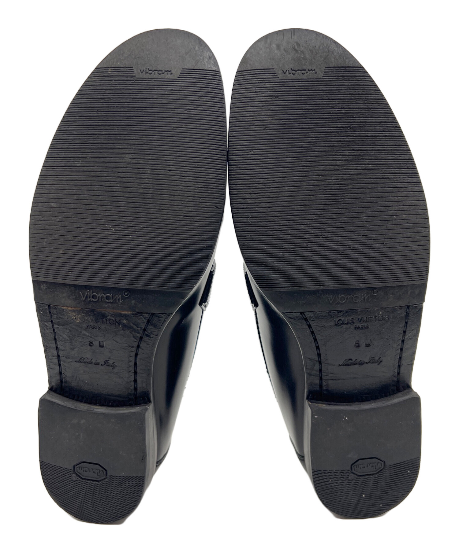 美品　Louis Vuitton 黒 ローファー　サイズ38.5 中古・古着通販】LOUIS VUITTON (ルイ ヴィトン) ローファー ブラック