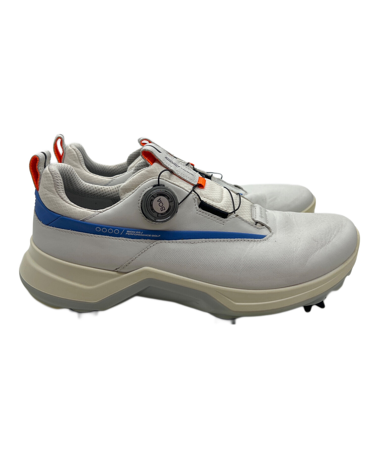 ecco/エコー スパイクレス ゴルフシューズ【ホワイト/27ｃｍ】中古！ 中古・古着通販】ECCO (エコー) レザー ゴルフシューズ ホワイト
