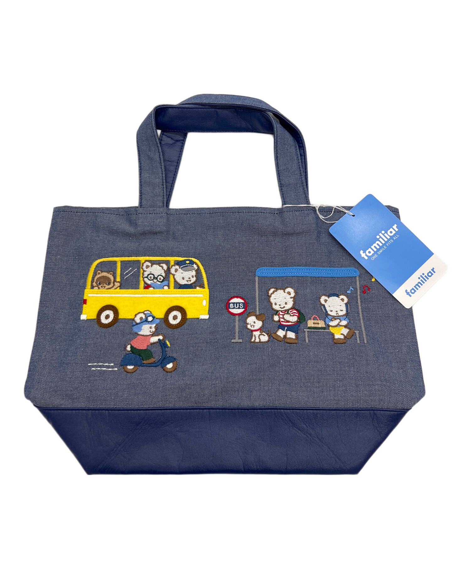 中古・古着通販】familiar (ファミリア) ミニバッグ ネイビー 未使用品