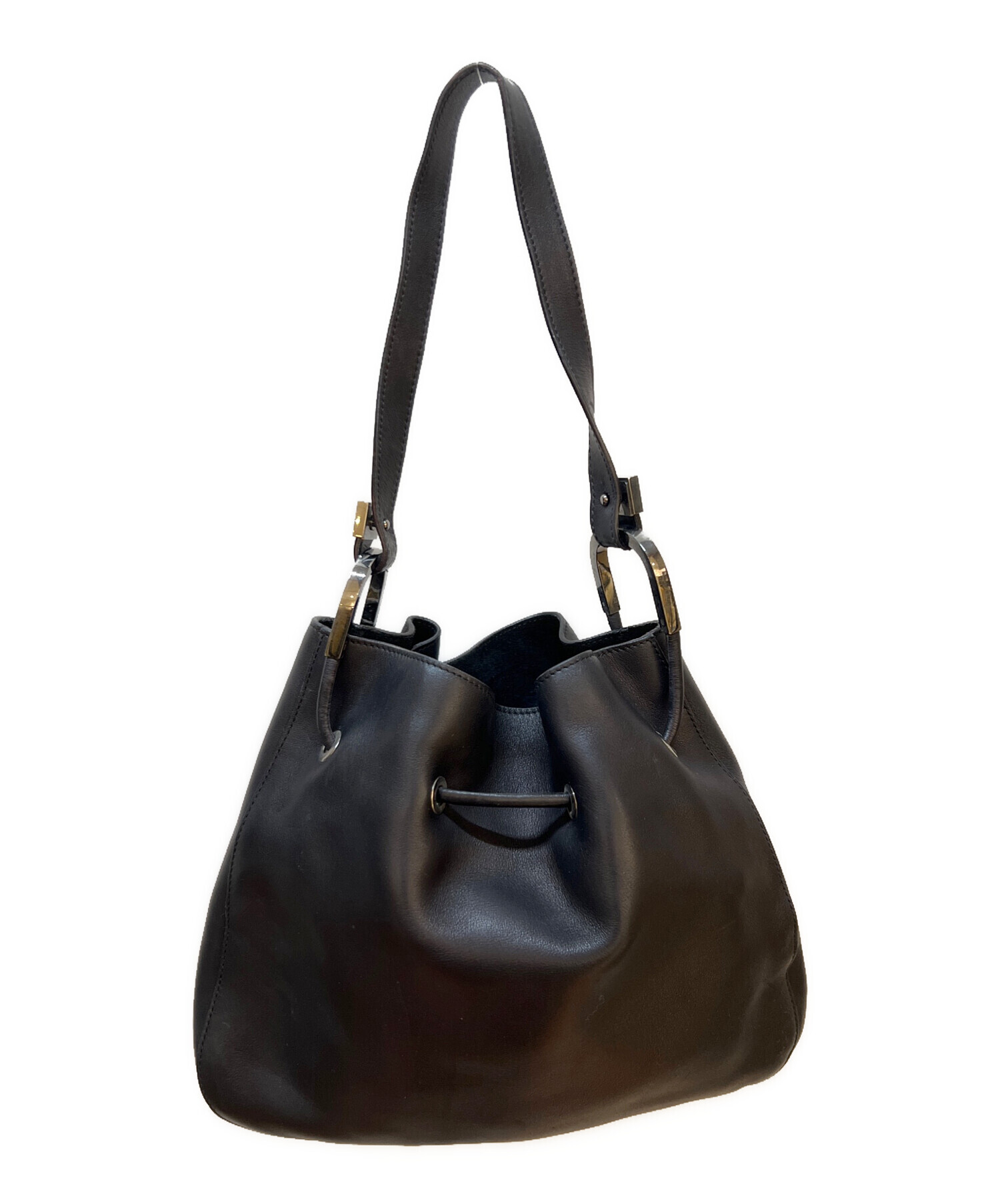 中古・古着通販】GUCCI (グッチ) ハンドバッグ ブラック｜ブランド 