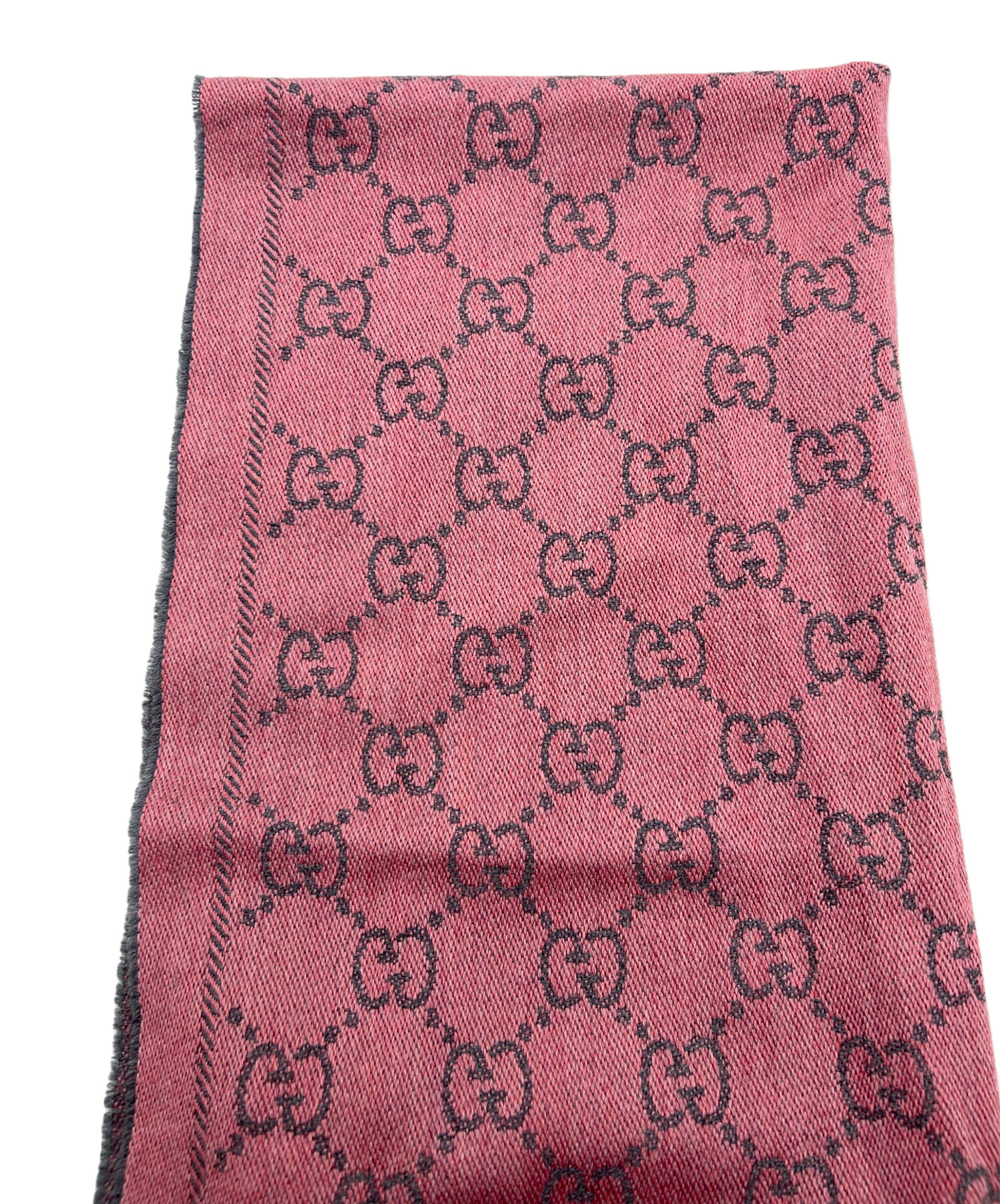 中古・古着通販】GUCCI (グッチ) マフラー ピンク×グレー｜ブランド