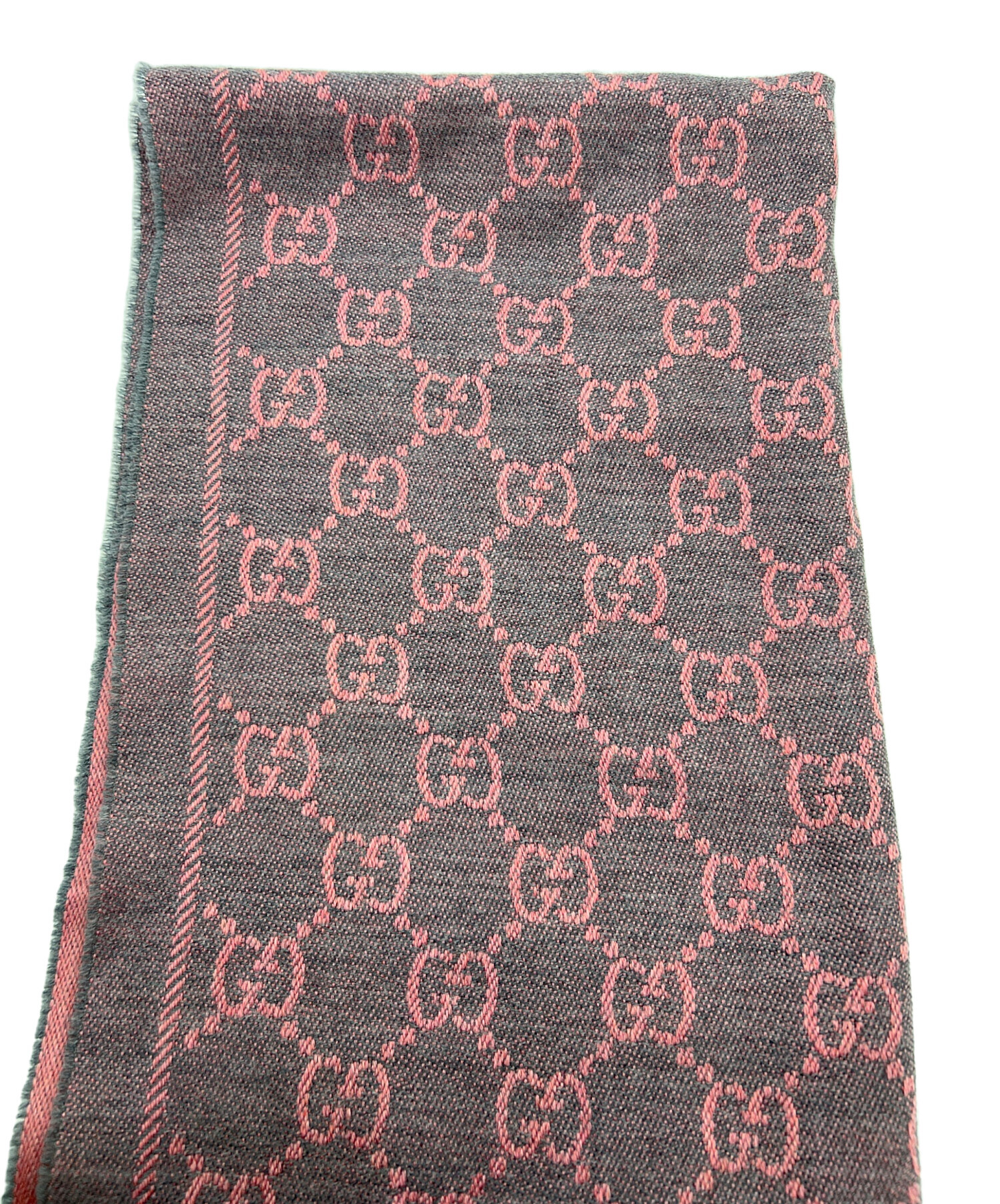 GUCCI チェック柄マフラー ピンク/パープル 35x240cm グッチ GUCCI ストール マフラー メンズ レディース 男女兼用 GG柄