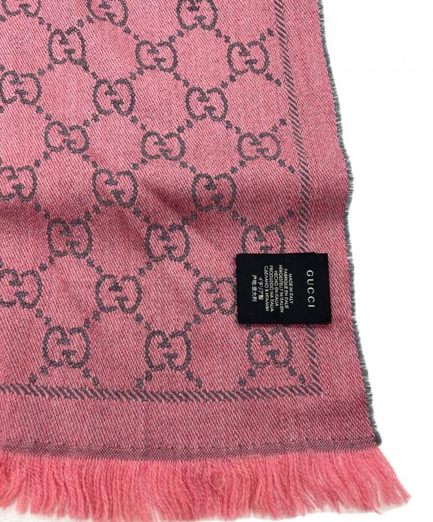 新品未使用✨GUCCI マフラー リバーシブル ピンク・グレー 45x195cm 中古・古着通販】GUCCI (グッチ) マフラー ピンク×グレー｜ブランド