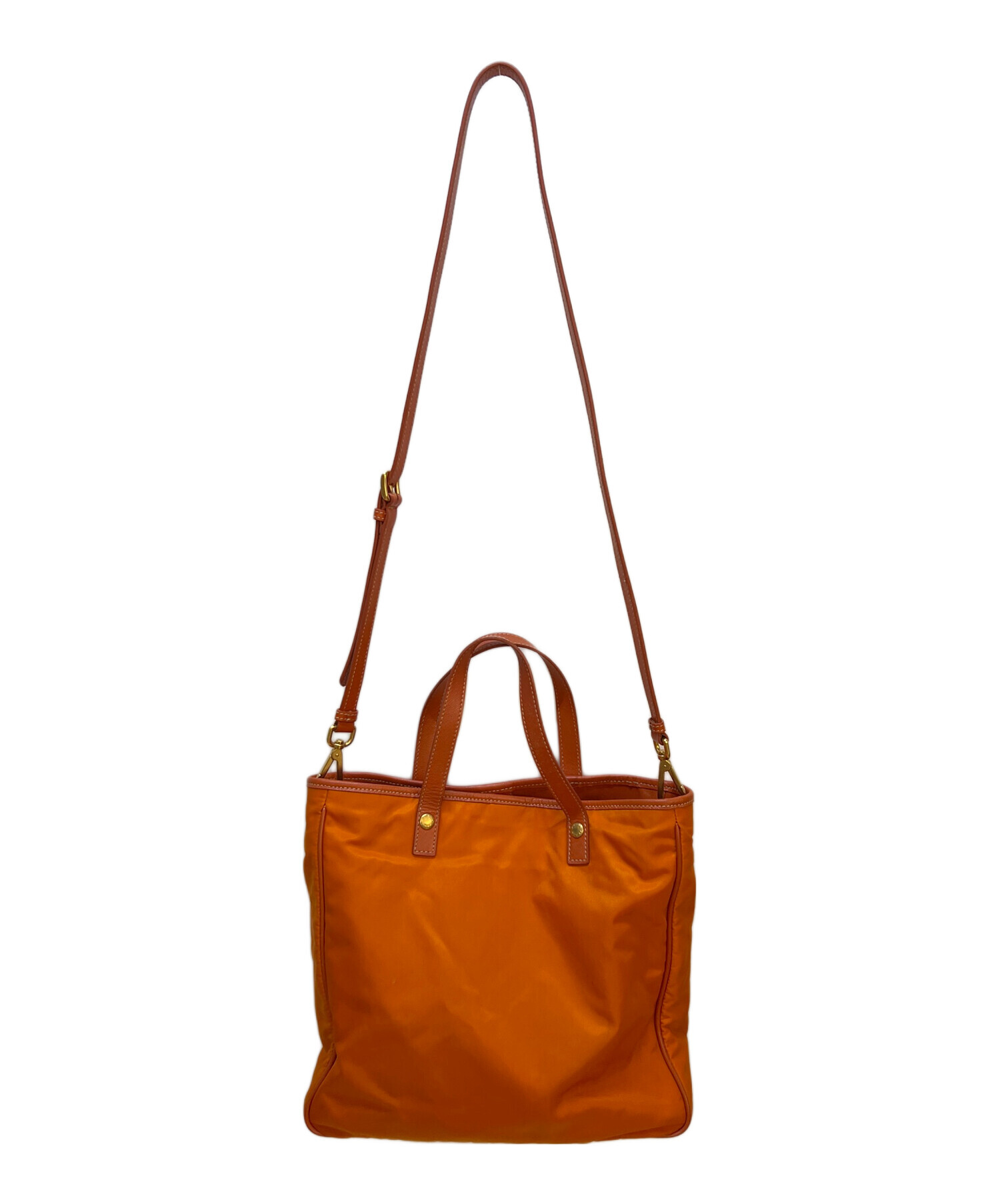 プラダ・ト−トバック 中古・古着通販】PRADA (プラダ) トライアングルロゴトートバッグ