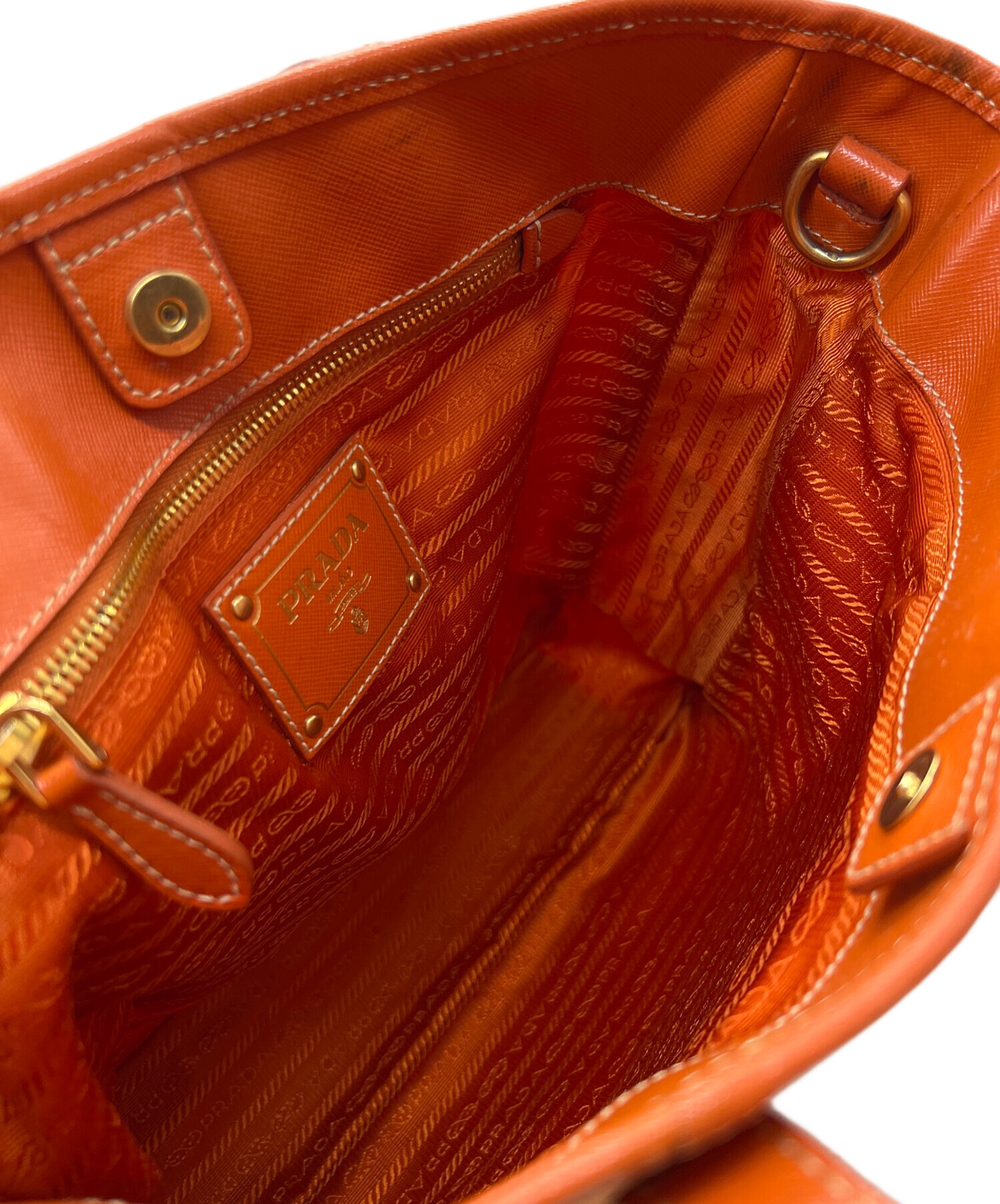 中古・古着通販】PRADA (プラダ) トートバッグ オレンジ｜ブランド