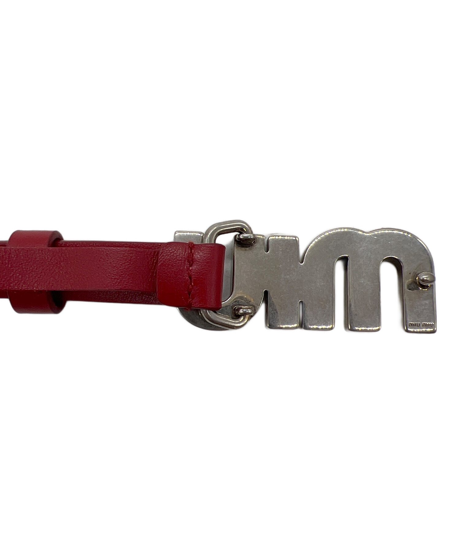 中古・古着通販】MIU MIU (ミュウミュウ) ベルト レッド｜ブランド