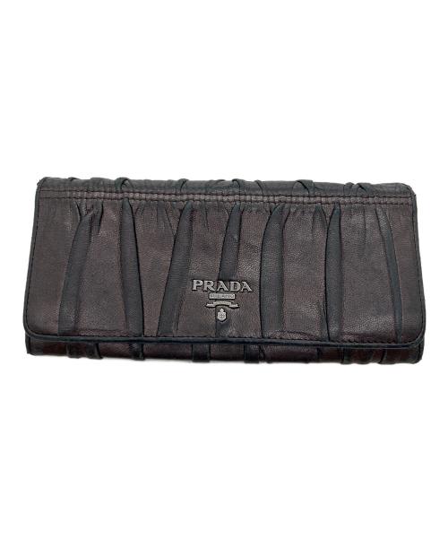 未使用傷あり プラダ 長財布 608A 中古・古着通販】PRADA (プラダ) 長財布 ブラウン｜ブランド・古着通販