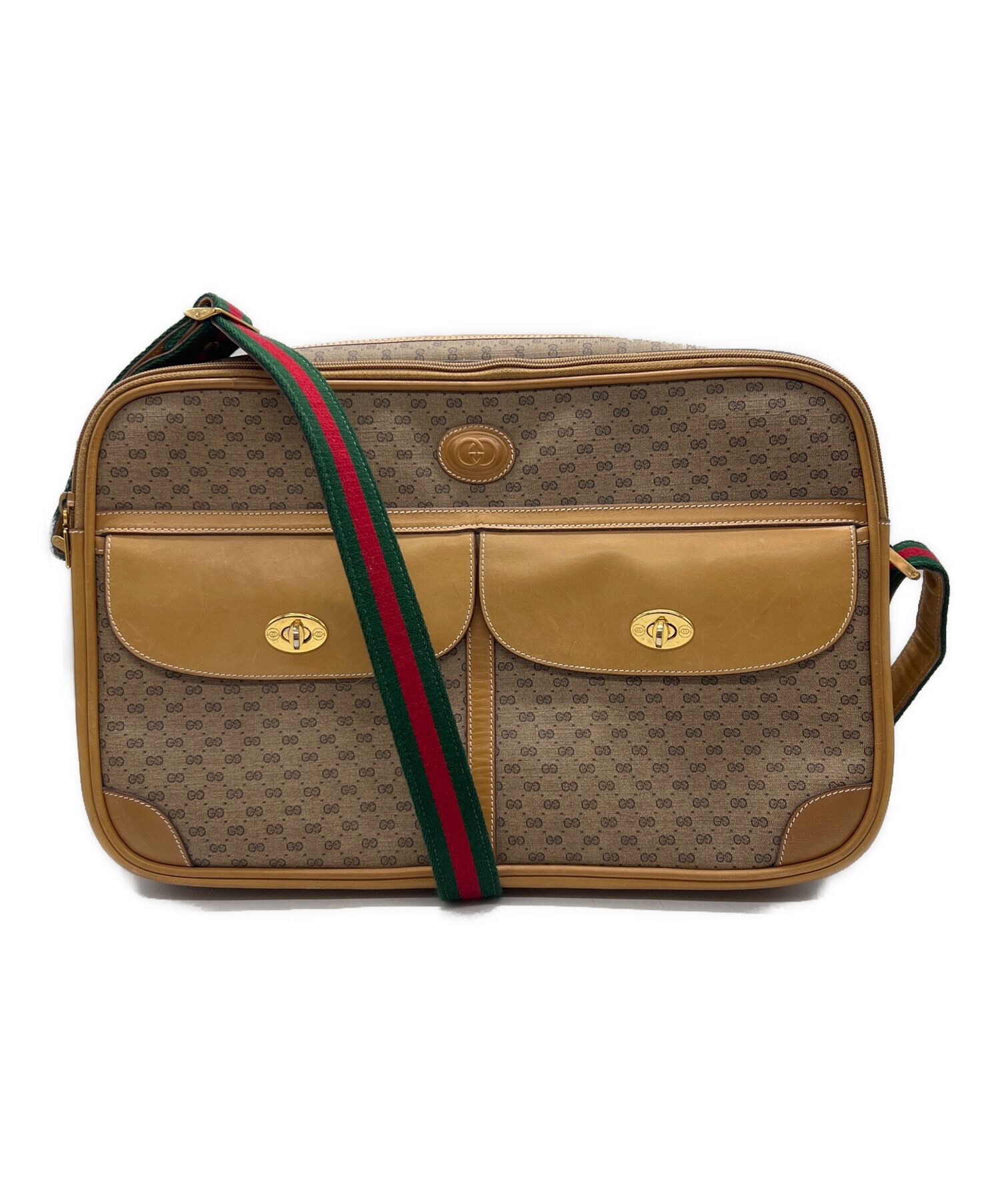 GUCCI グッチ ショルダーバッグ  茶 【古着】【中古】【送料無料】 中古・古着通販】GUCCI (グッチ) ショルダーバッグ ベージュ｜ブランド