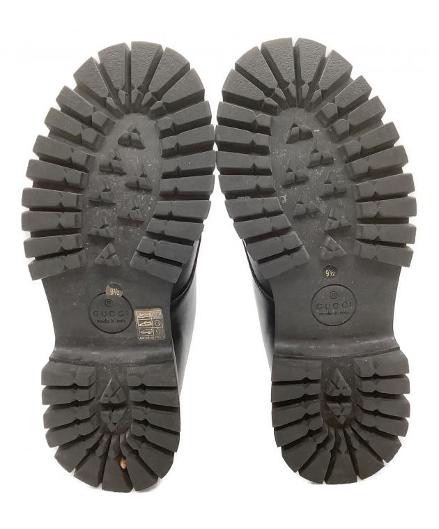 中古・古着通販】GUCCI (グッチ) レザーダービーシューズ ブラック