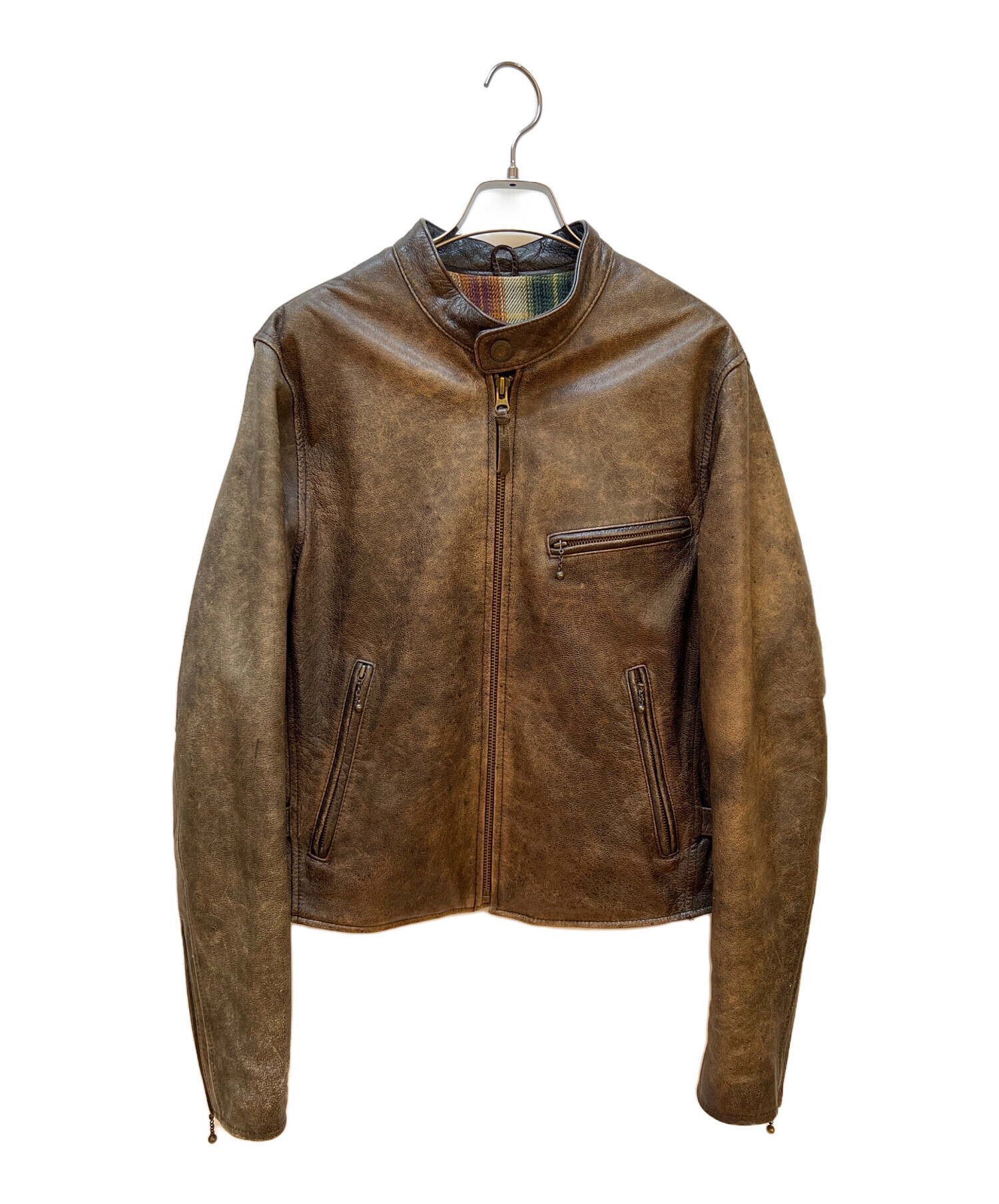 HARLEY-DAVIDSON レザージャケット ブラウン 中古・古着通販】HARLEY-DAVIDSON (ハーレーダビッドソン) レザー