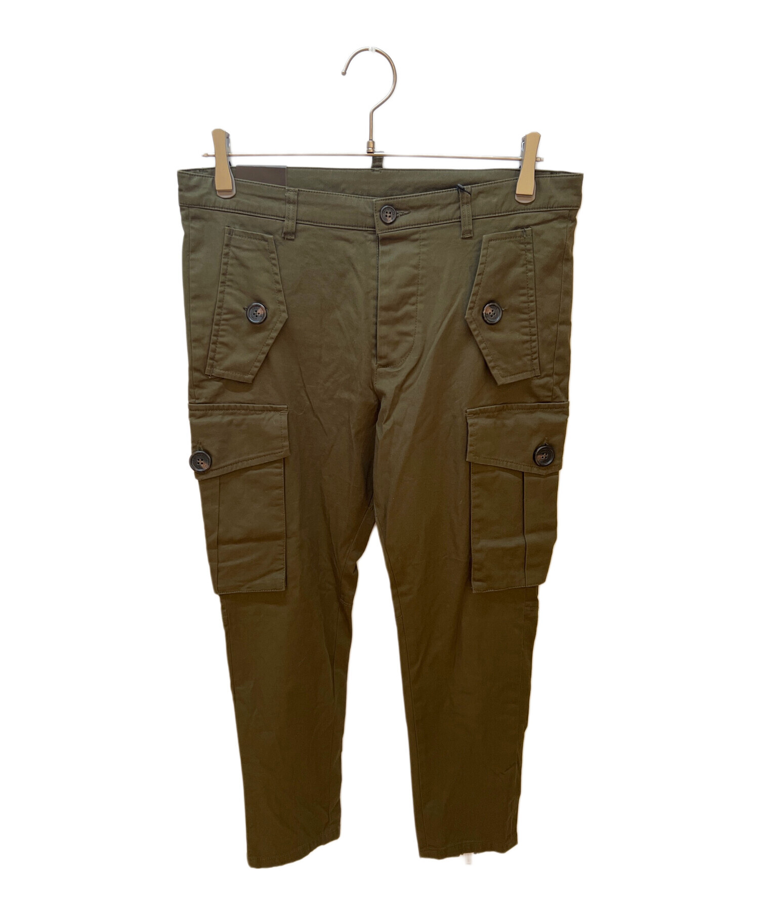 【新品】DSQUARED2 ディースクエアード カーキ カーゴパンツ 50 中古・古着通販】DSQUARED2 (ディースクエアード) カーゴパンツ
