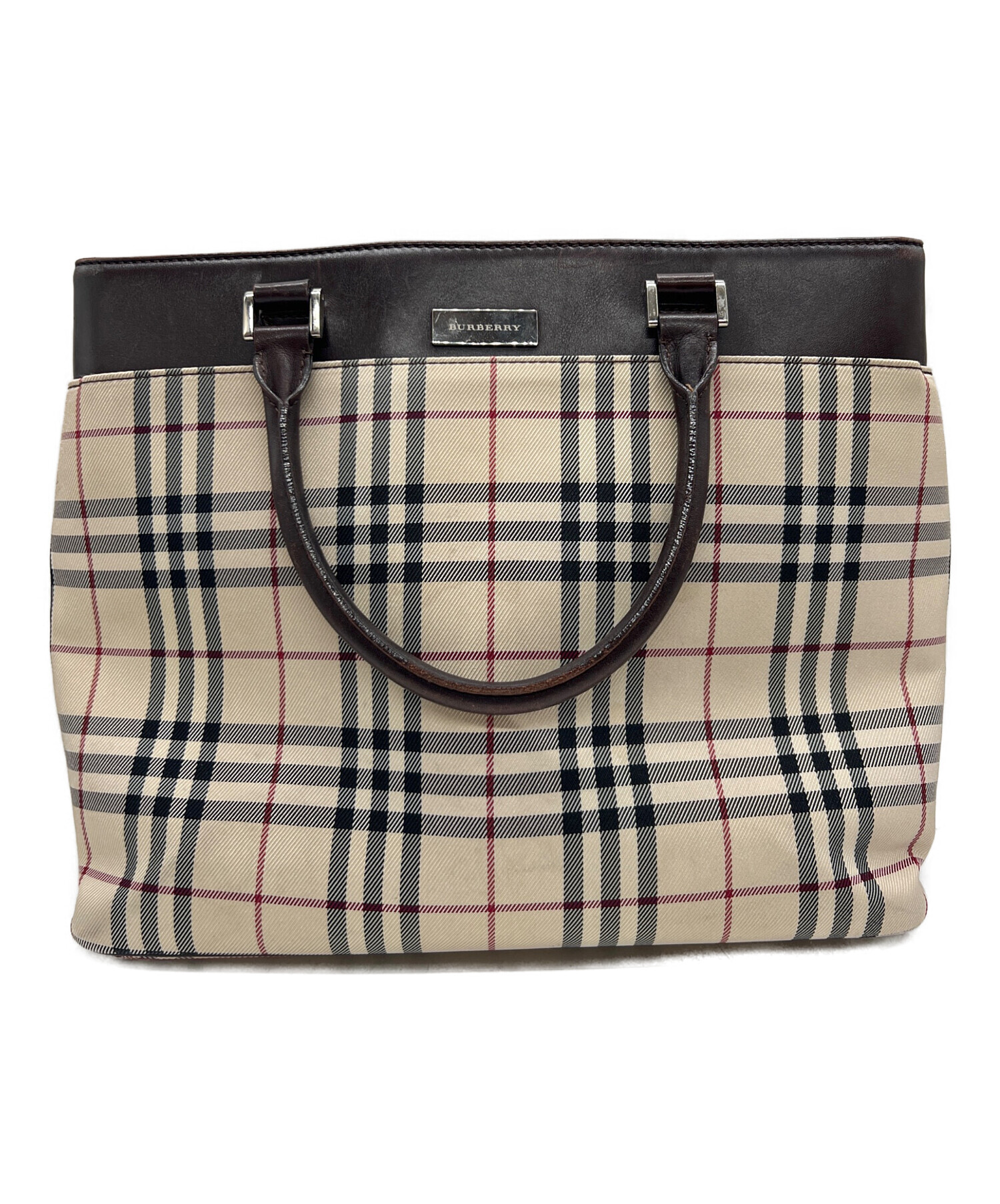 中古・古着通販】BURBERRY (バーバリー) ハンドバッグ ベージュ 