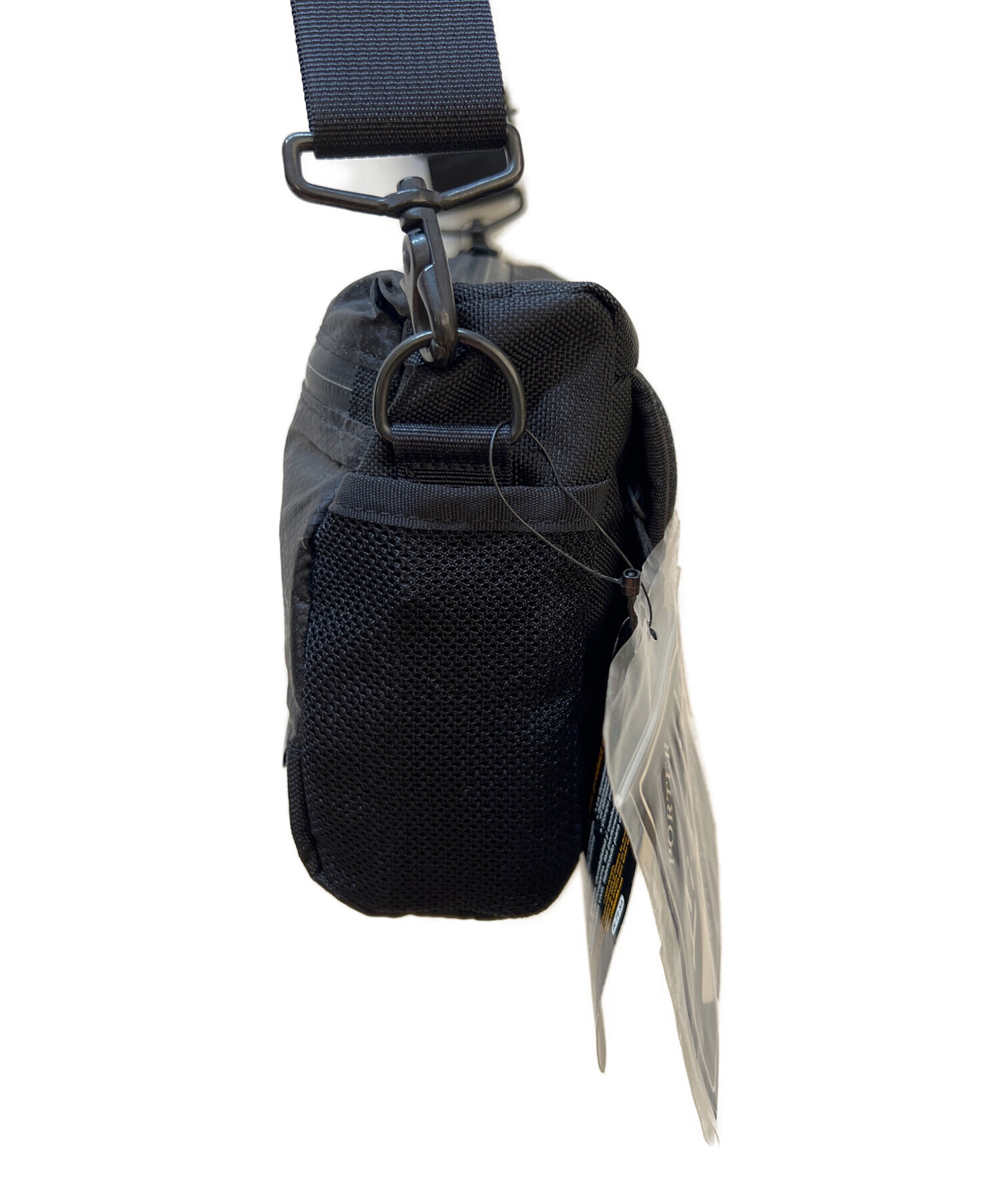未使用 新品　ベルト付 ブラック 　ショルダーバッグ 三角口ゴ 斜め掛け 中古・古着通販】PORTER (ポーター) ショルダーバッグ ブラック 未使用