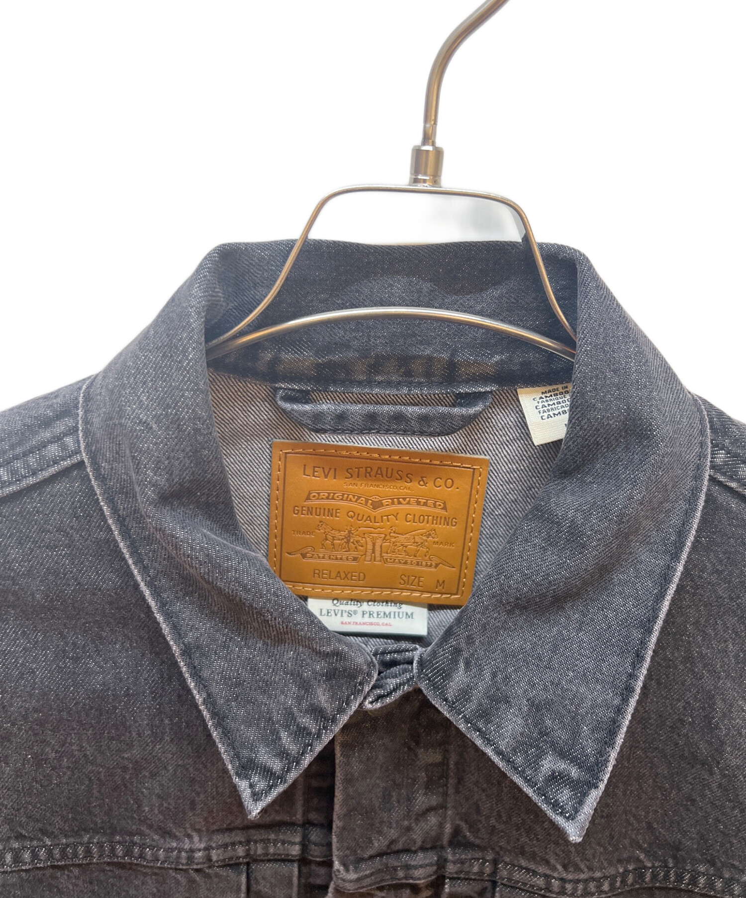 中古・古着通販】LEVI'S (リーバイス) デニムジャケット グレー サイズ