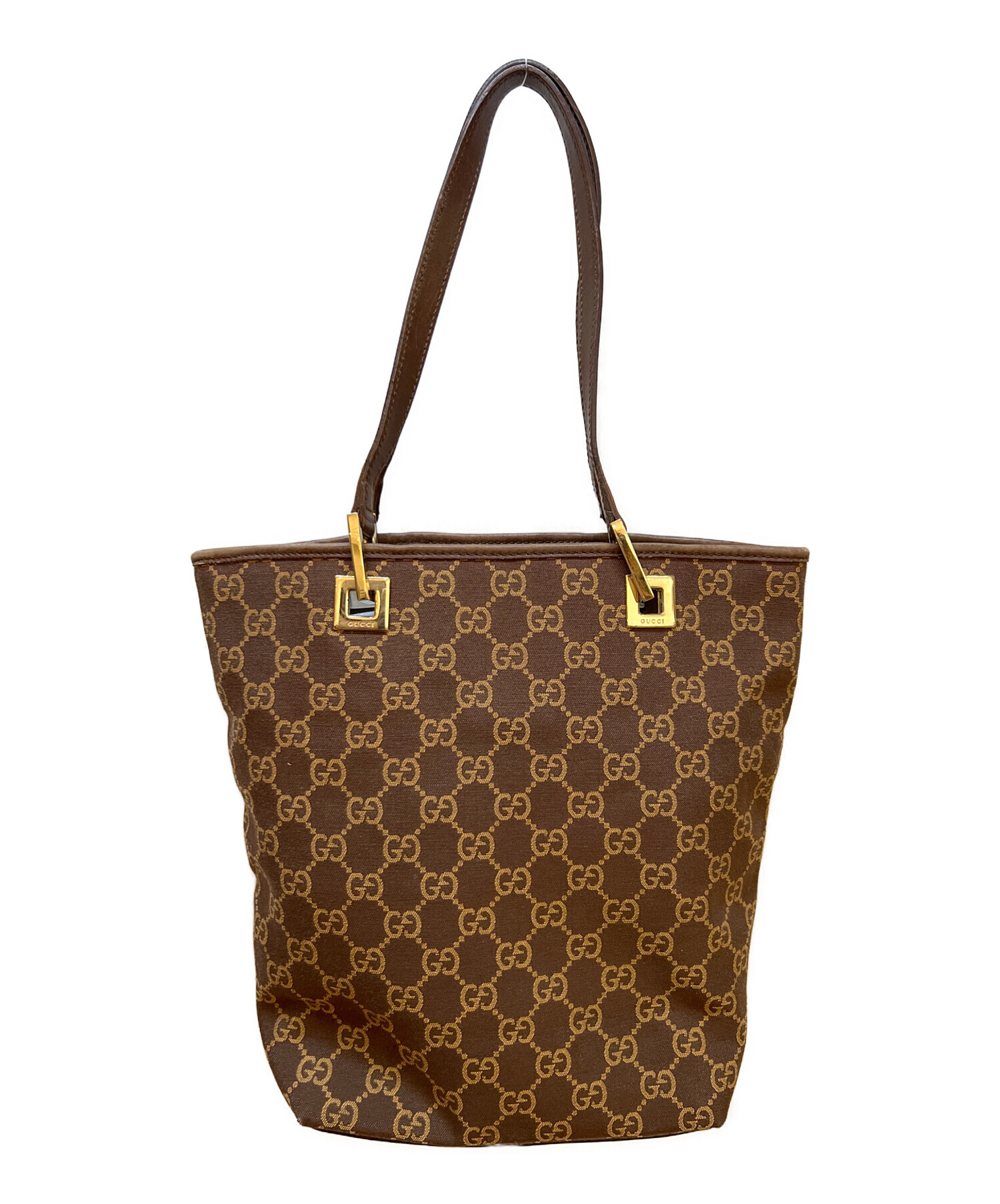 【正規品】GUCCI トートバッグ ブラウン ヴィンテージ 中古・古着通販】GUCCI (グッチ) トートバッグ ブラウン｜ブランド