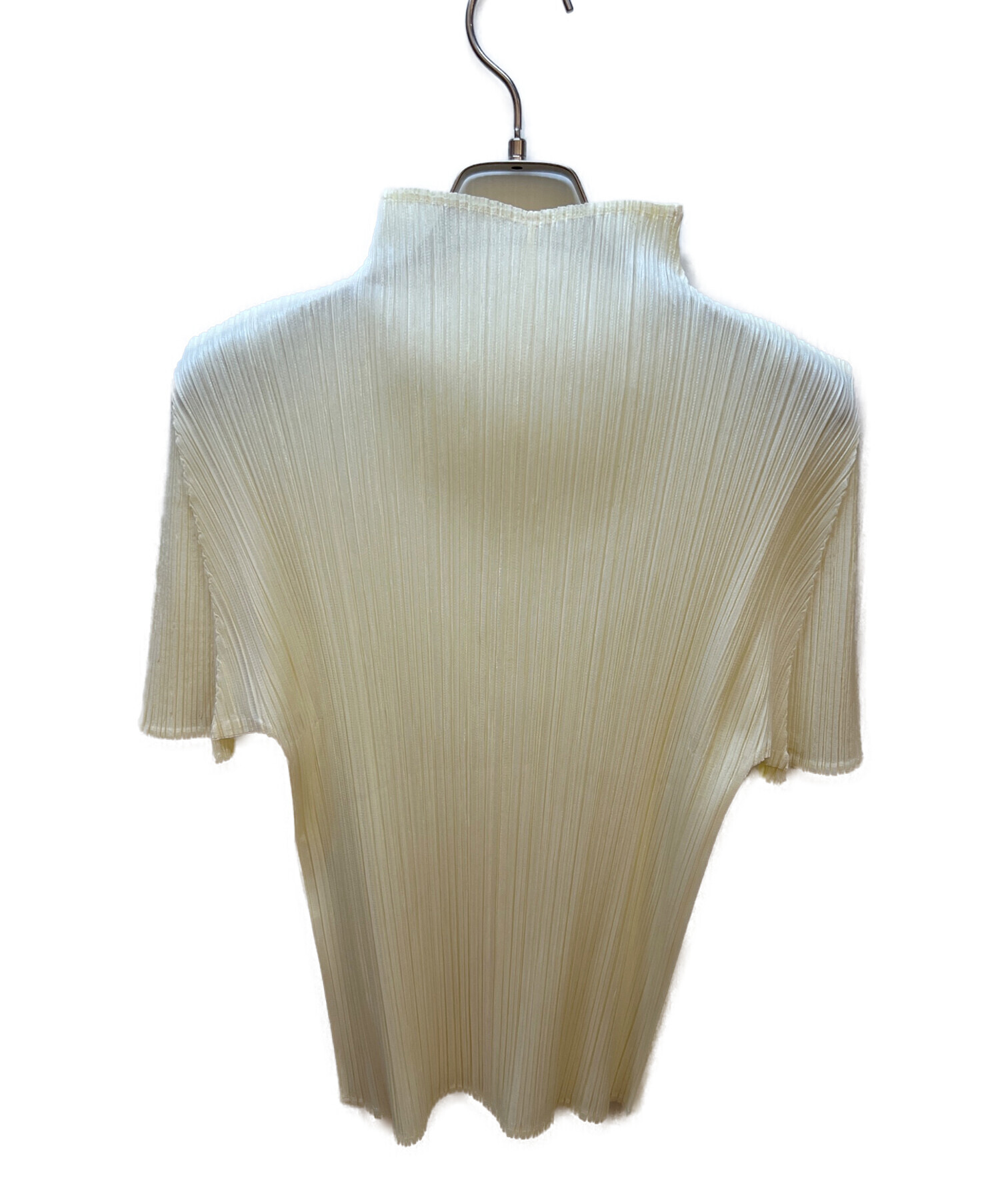 半袖トップス プリーツ PLEASE PLEATS アイボリー サイズ3 オリーブベージュ トップス 半袖 プリーツプリーズ 美品 サイズ:3 トップス