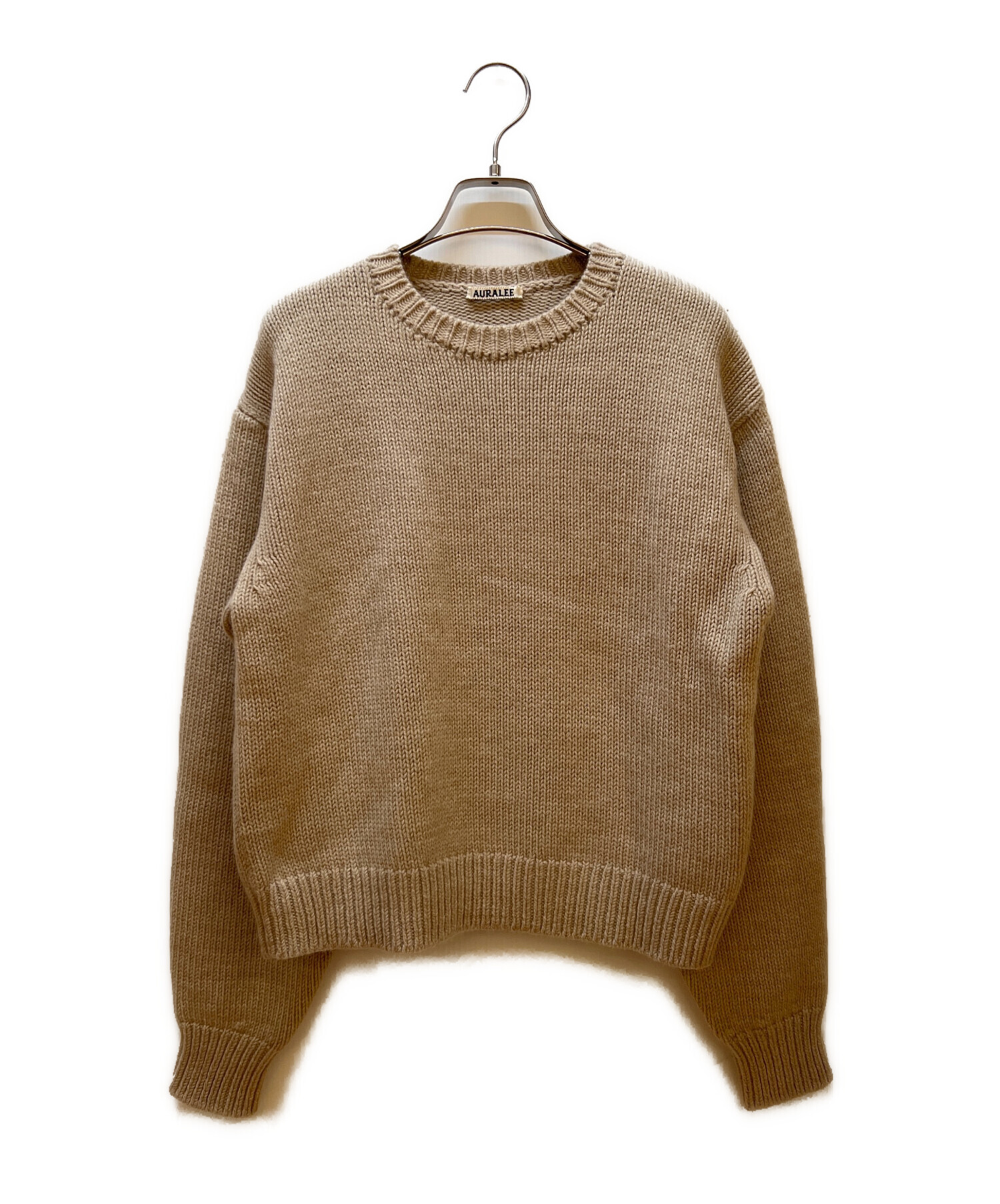 AURALEE コークスクリューヤーン ニット アイボリー 中古・古着通販】AURALEE (オーラリー) 厚手ニット アイボリー